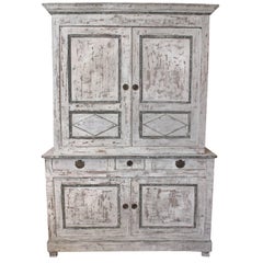 Two-Piece Tall Painted Cabinet