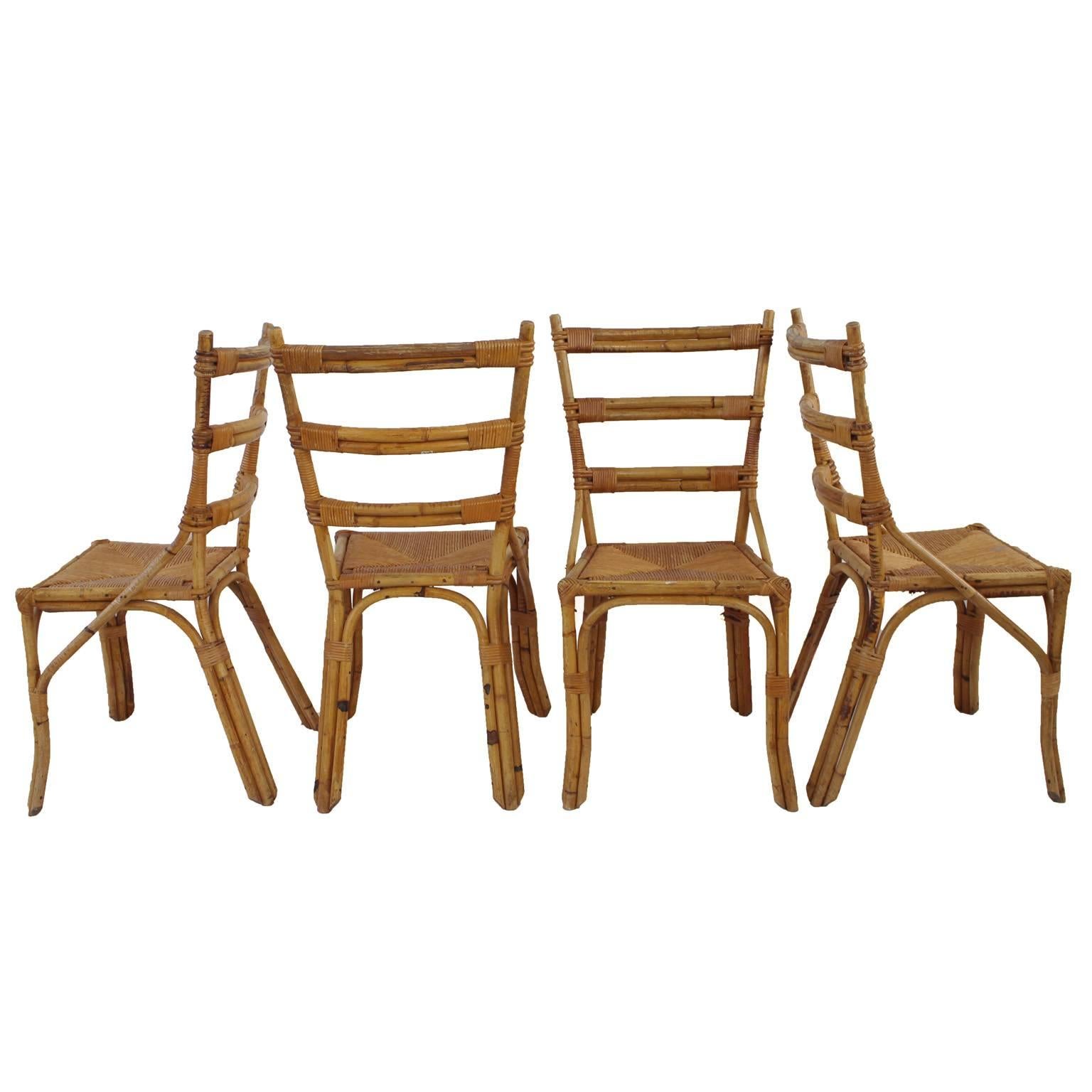 Set of Six Audoux Minet Chairs In Good Condition For Sale In West Hollywood, CA