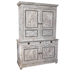Two-Piece Tall Painted Cabinet
