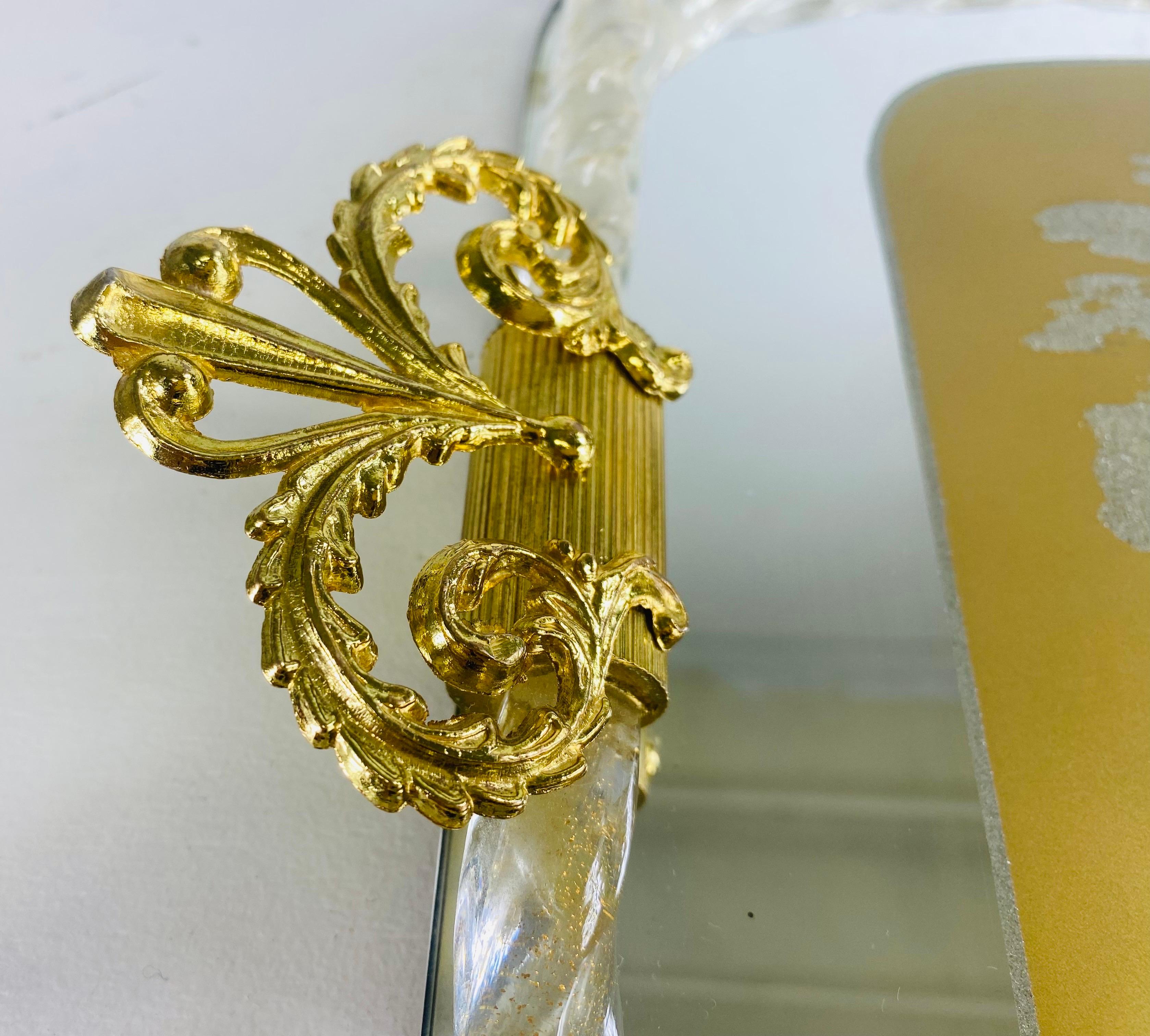 Néo-baroque Plateau de commode en verre soufflé à la main Murano, Vintage Italian Mid-century en vente