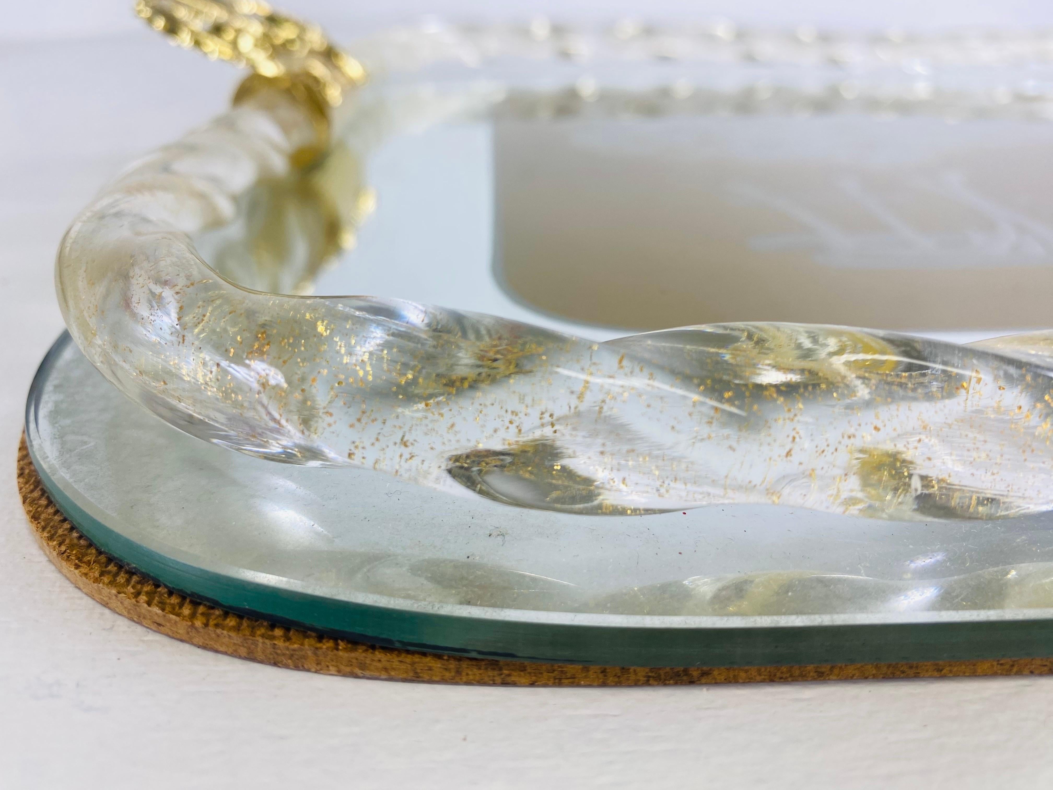 Plateau de commode en verre soufflé à la main Murano, Vintage Italian Mid-century en vente 2