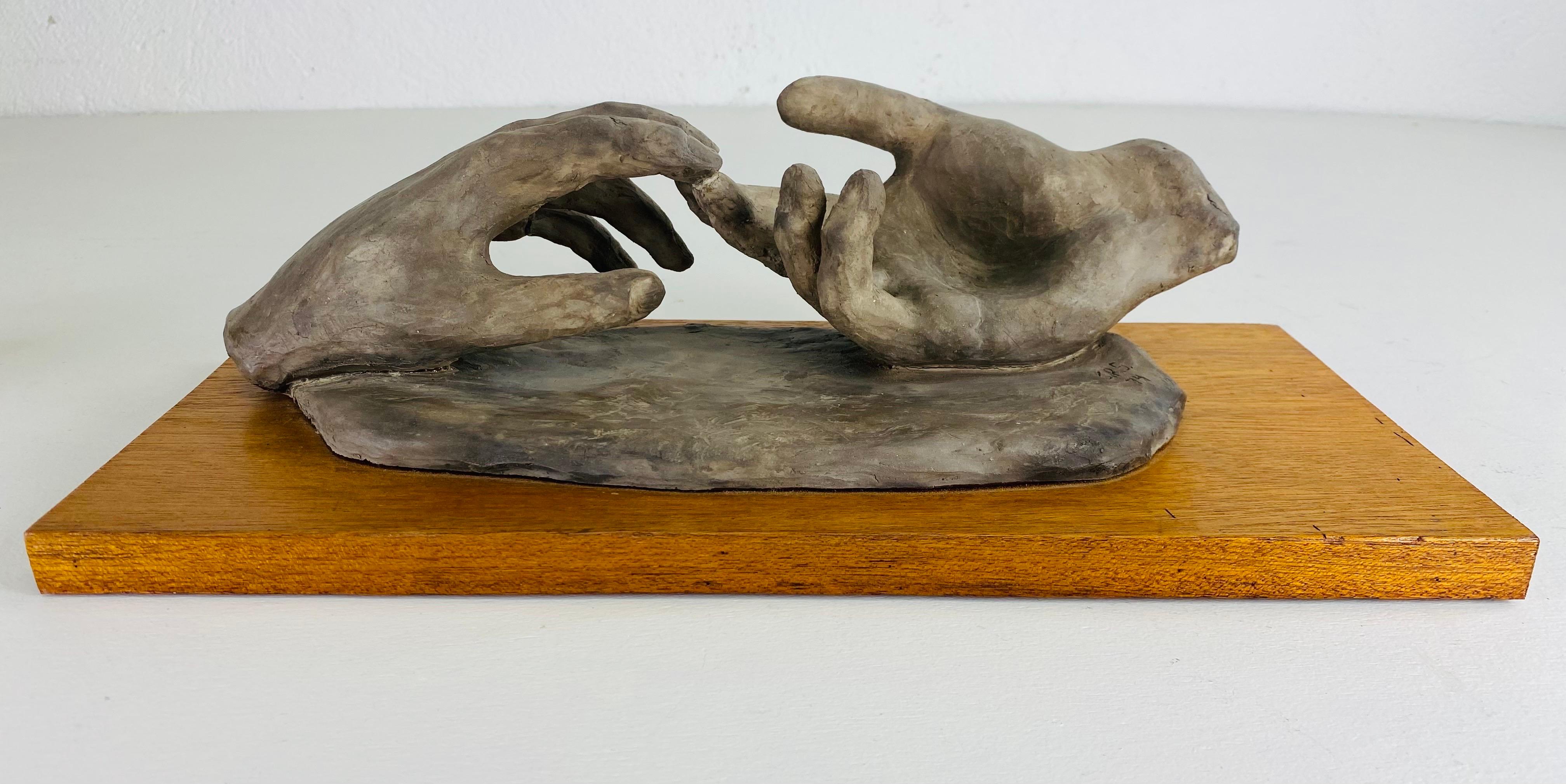 Gipsmodell aus der Mitte des Jahrhunderts, Handmodell, Skulptur im Angebot 2