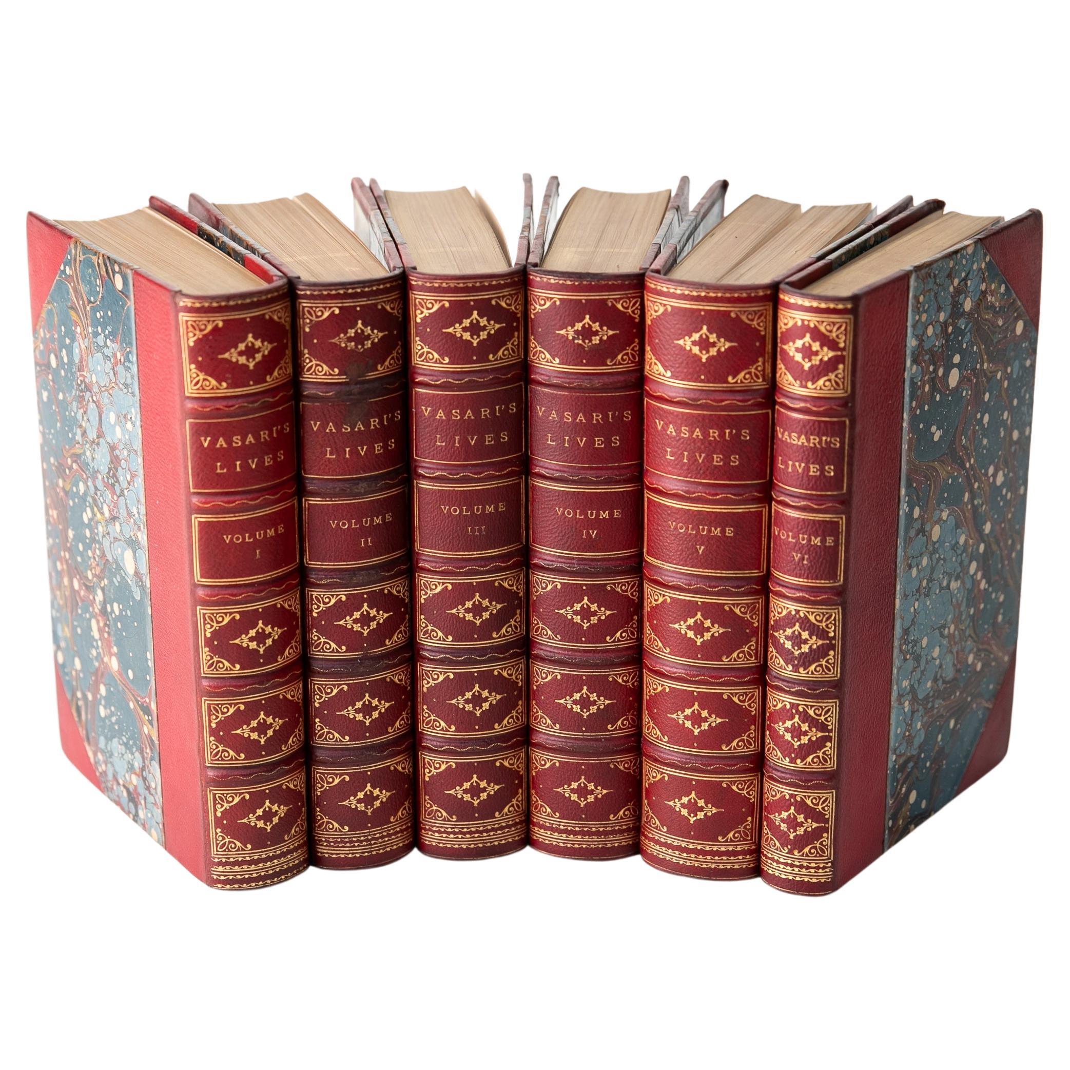 6 Volumes. G. Vasari, Lives of the Eminent Painters, Sculptors, and Architects For Sale