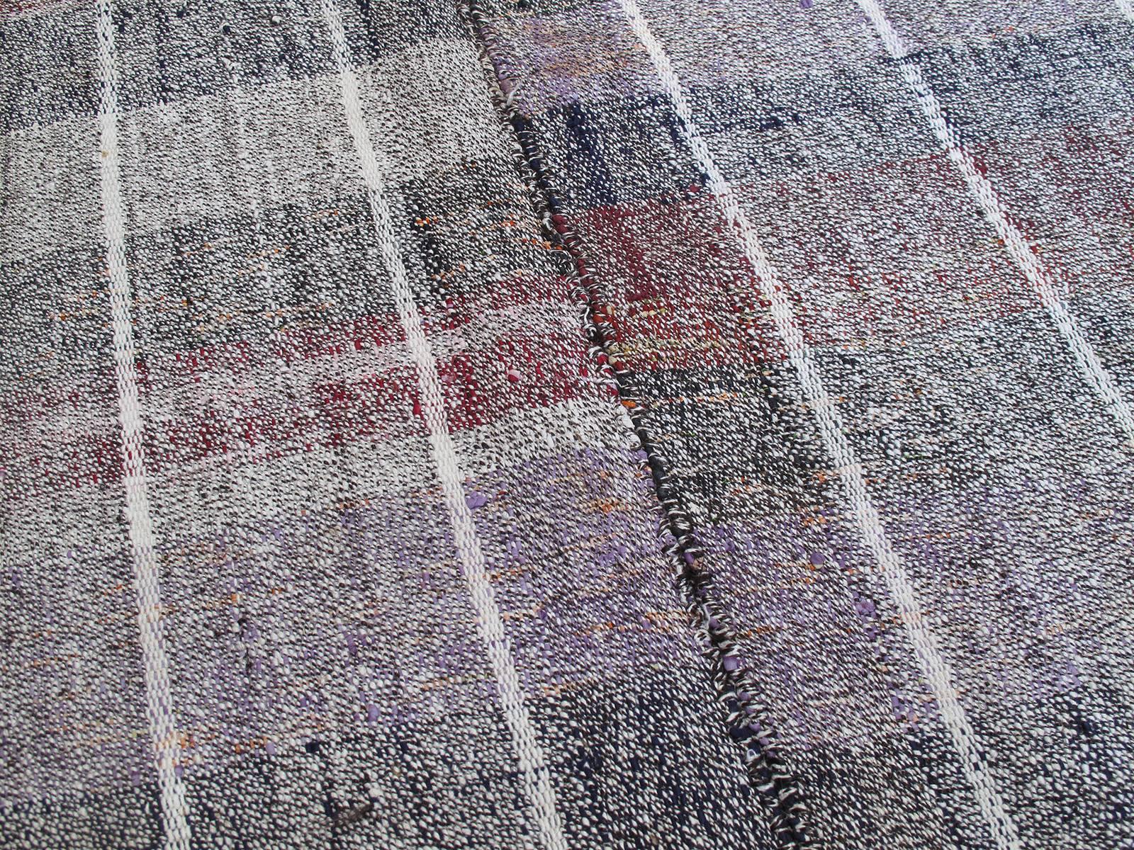 Cotton and Goat Hair Kilim with Subtle Color In Good Condition In New York, NY