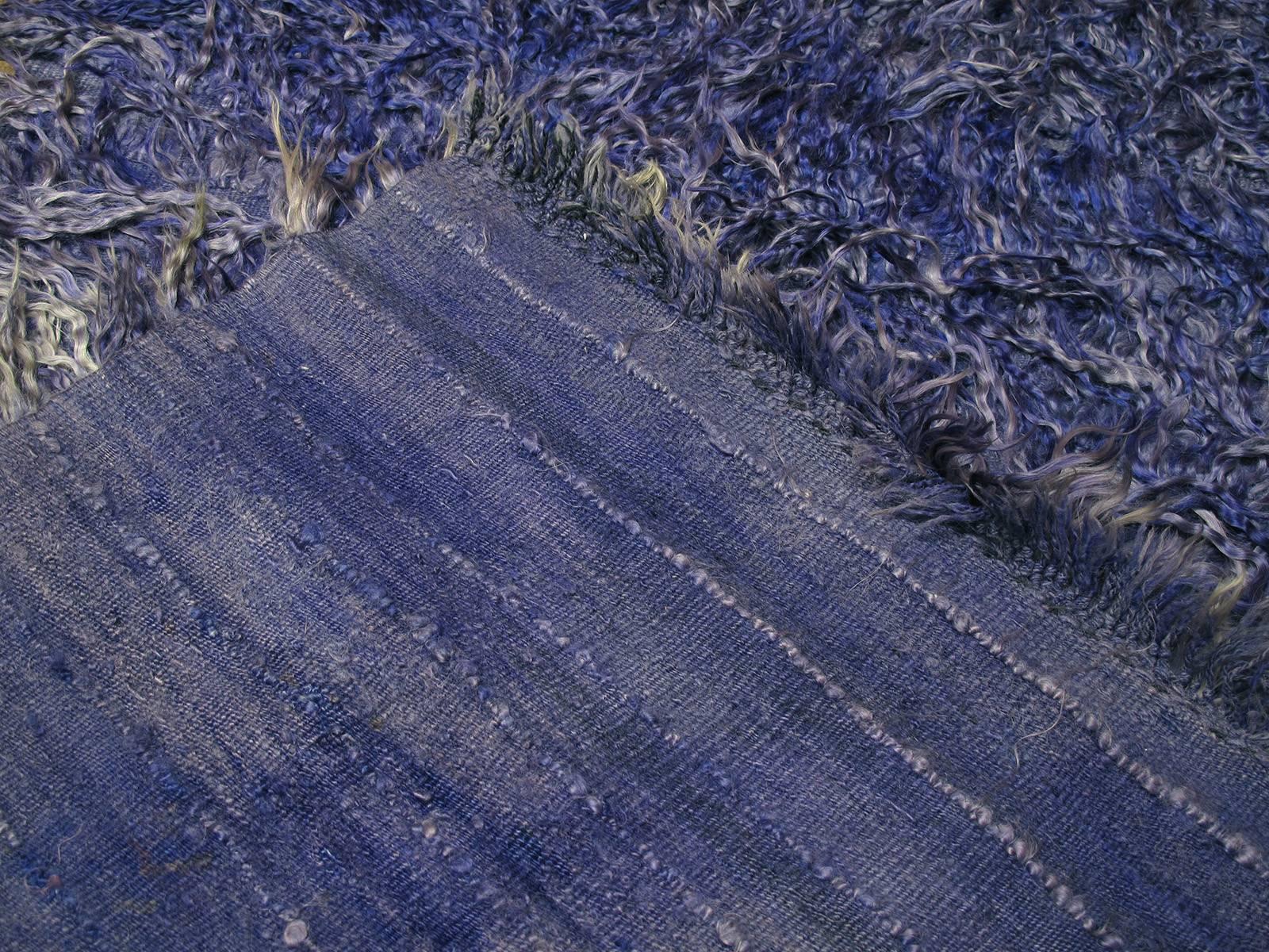 Angora Tulu Rug in Violet-Blue 2
