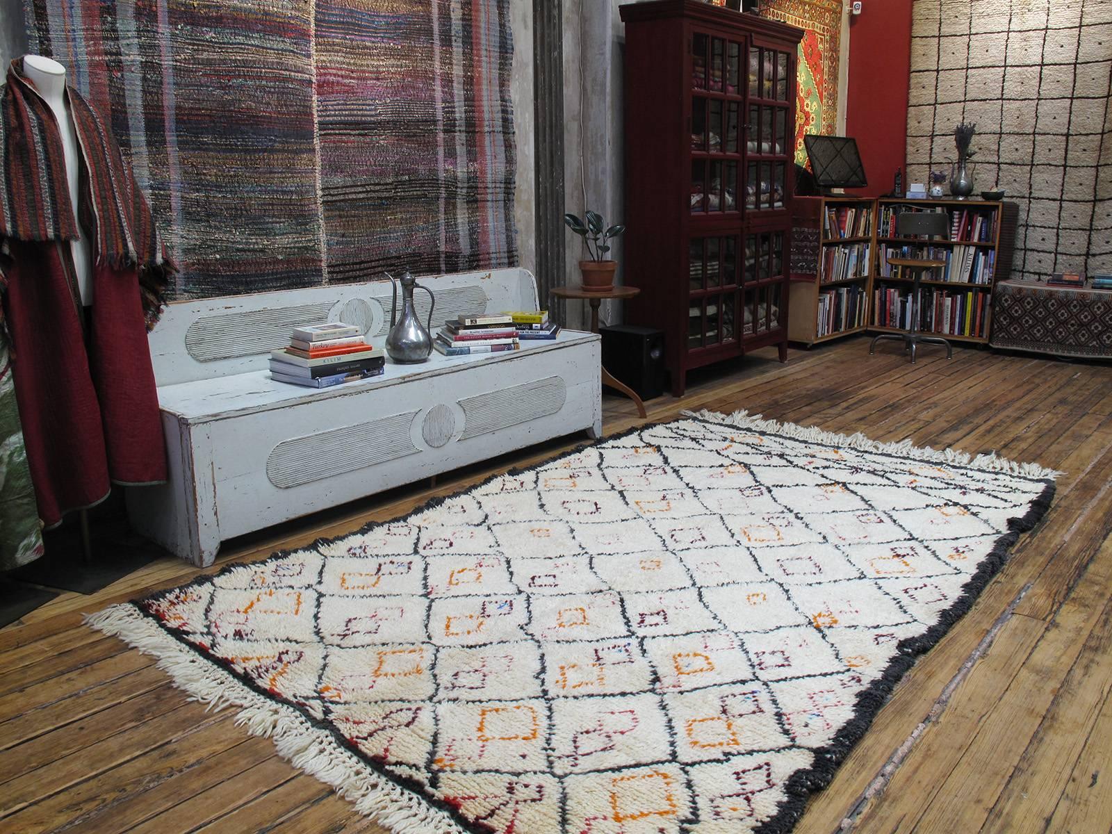 Moroccan rug. A lovely Berber rug from the Middle Atlas Mountains of Morocco.