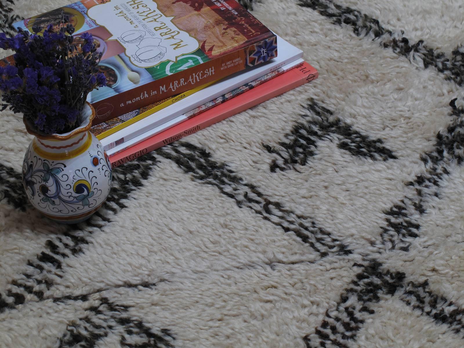 Wool Beni Ouarain Moroccan Berber Carpet