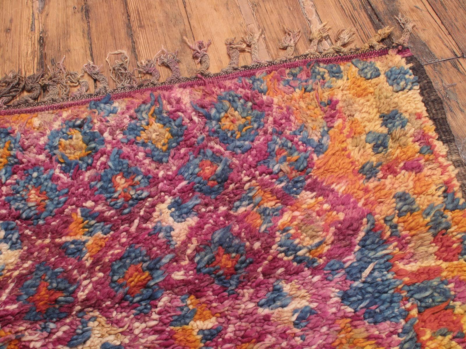 Hand-Knotted Large Beni Mguild Moroccan Berber Carpet