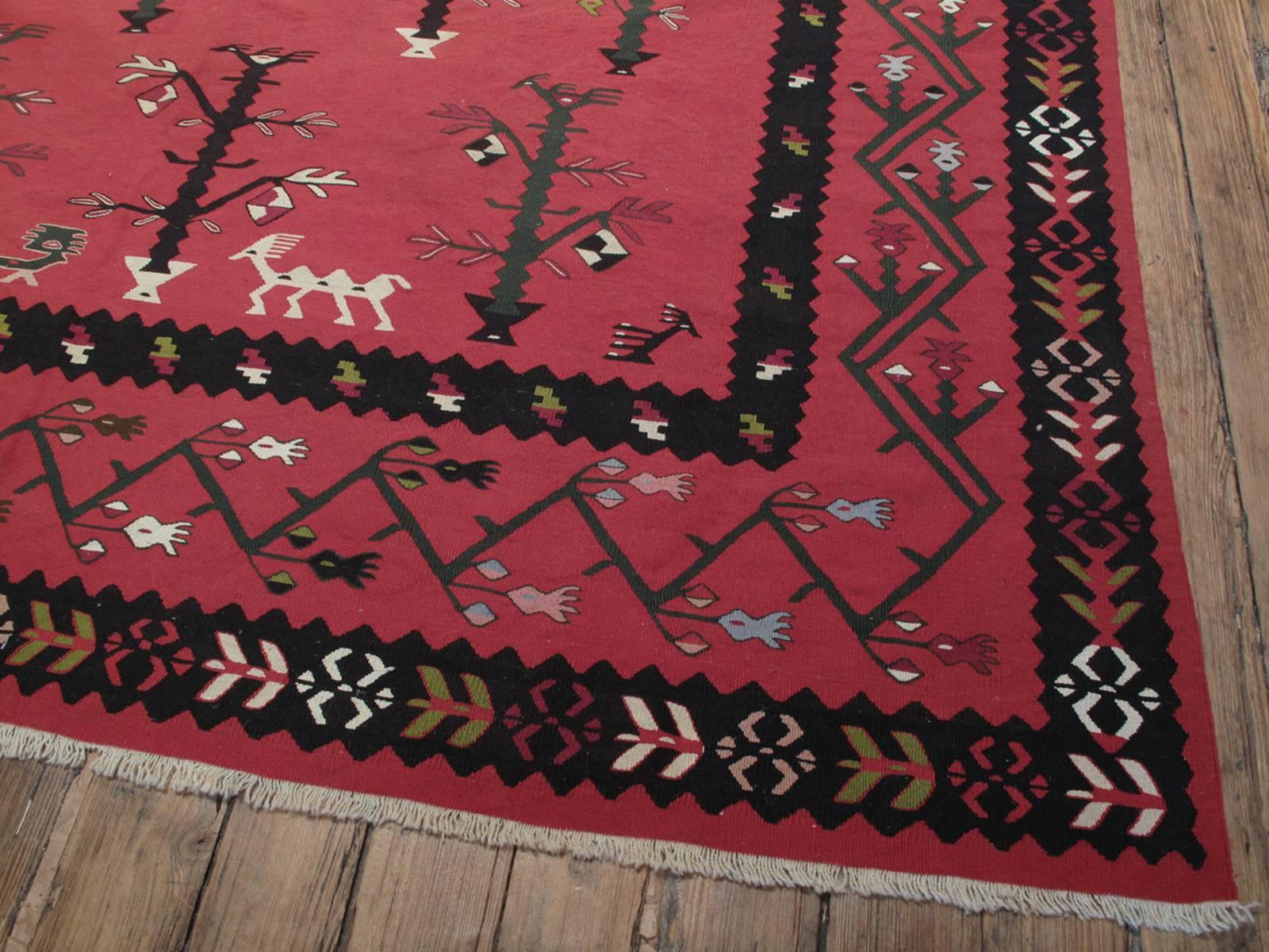 Large Sharkoy Kilim Rug For Sale 3