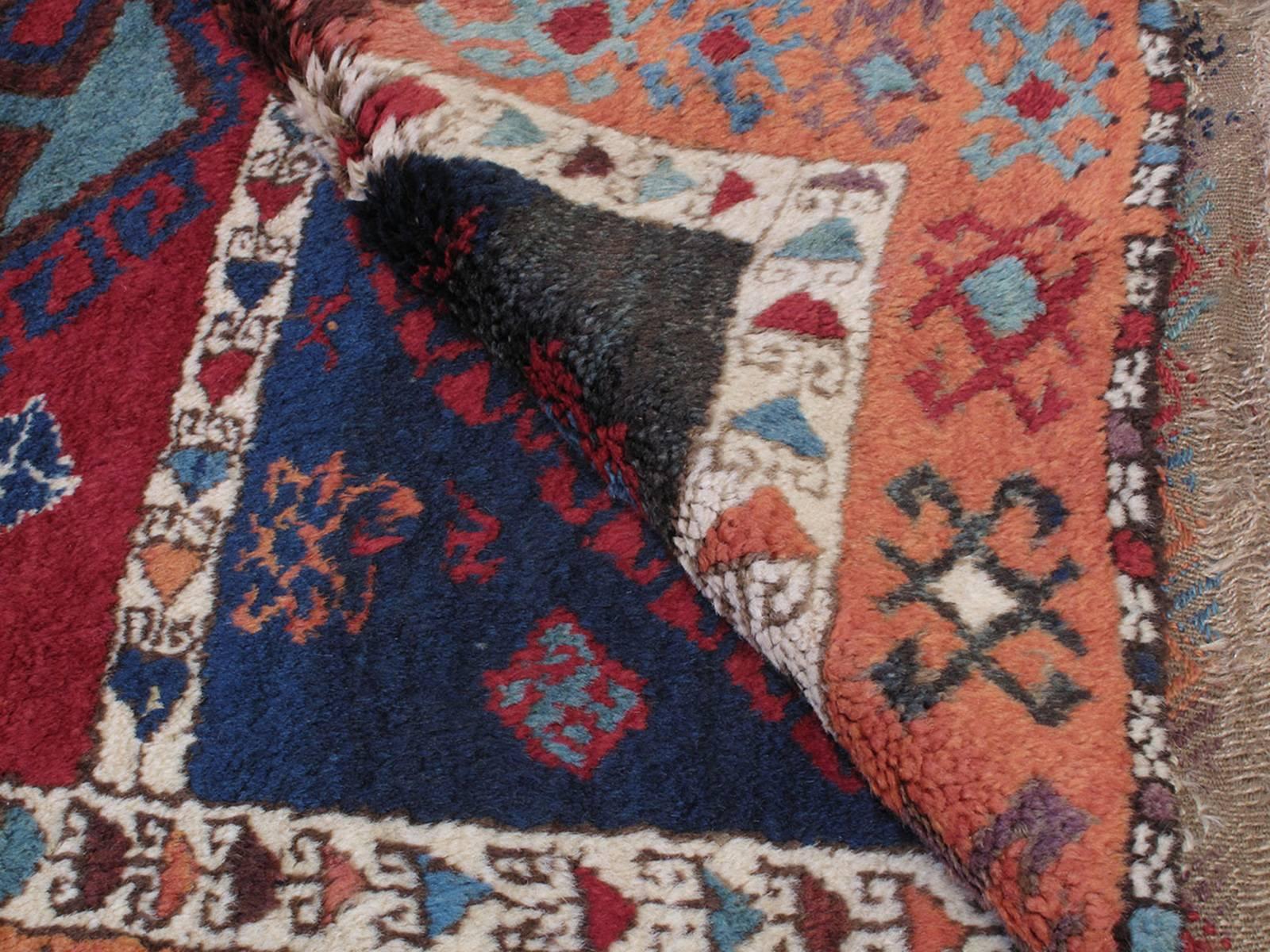 Tribal Fantastic Antique Kurdish Rug