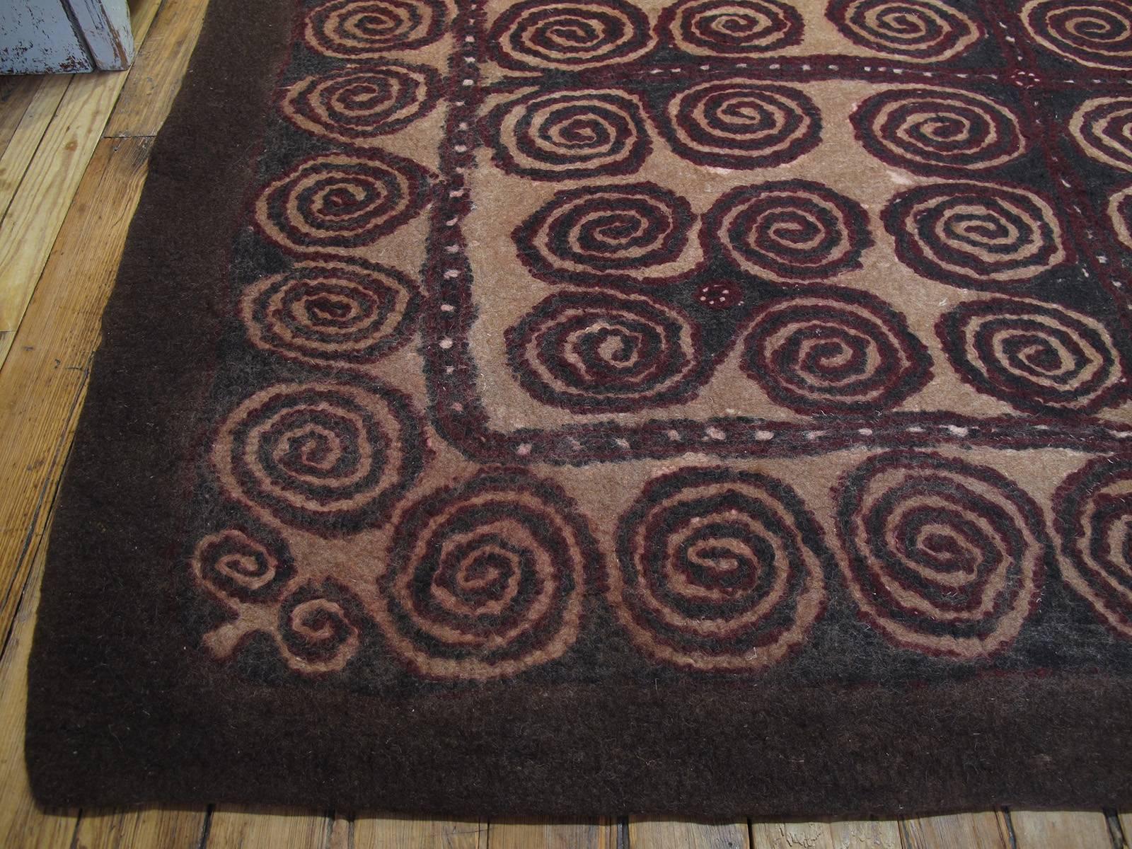 Large Turkmen/Uzbek Felt Carpet In Good Condition In New York, NY