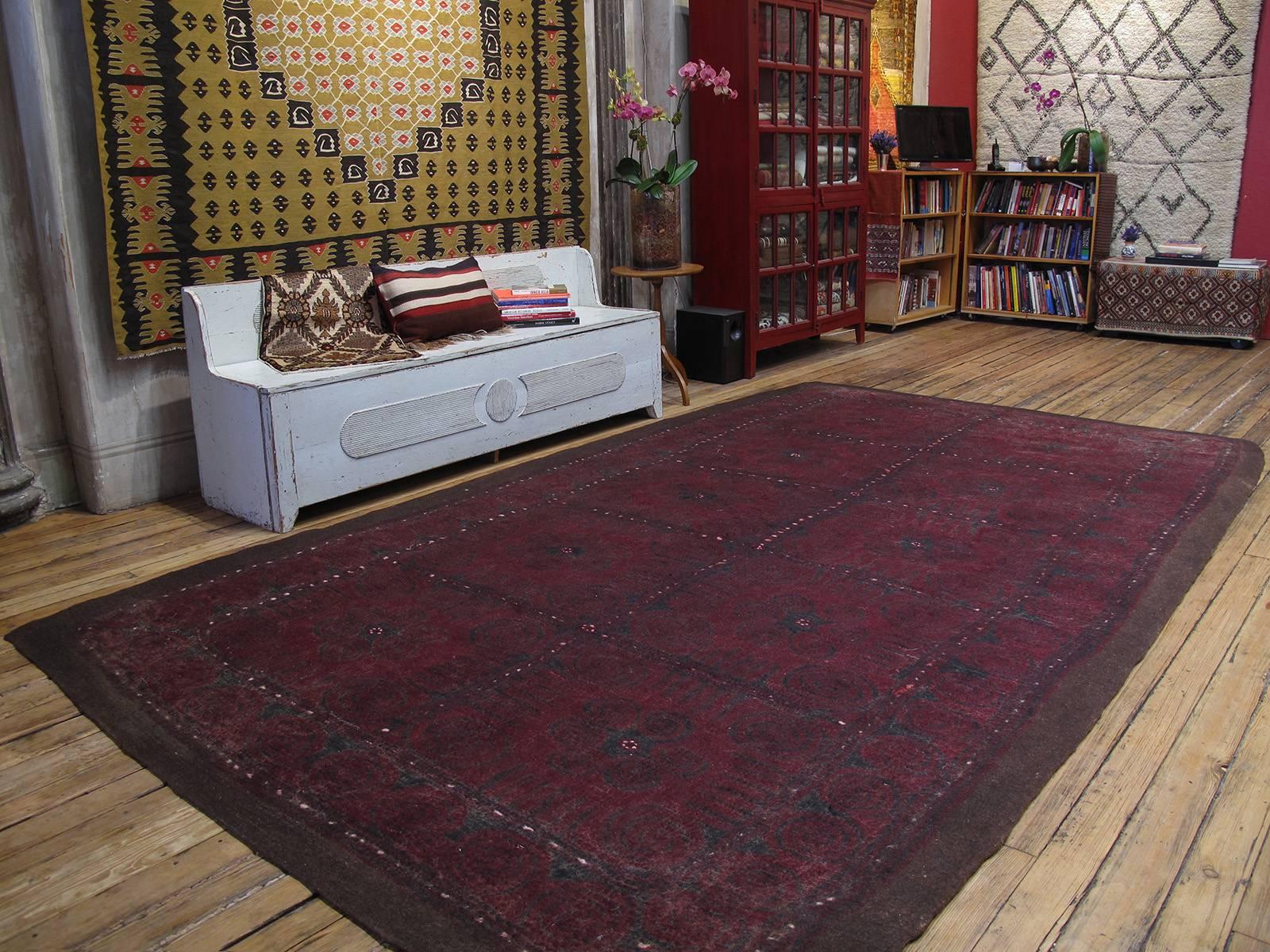 Wool Large Turkmen/Uzbek Felt Carpet