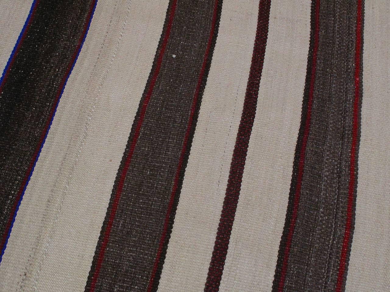 Large Kilim with Vertical Bands In Excellent Condition In New York, NY