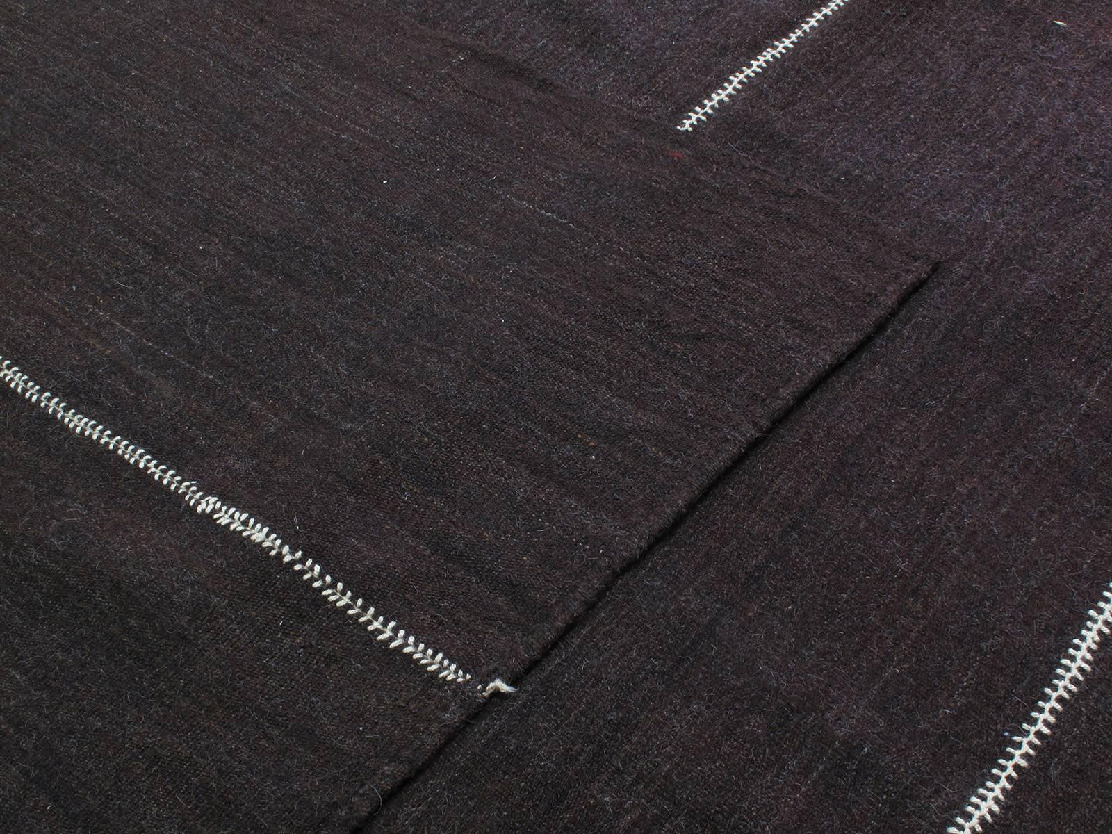 Wool Brown-Black Cover in Four Panels