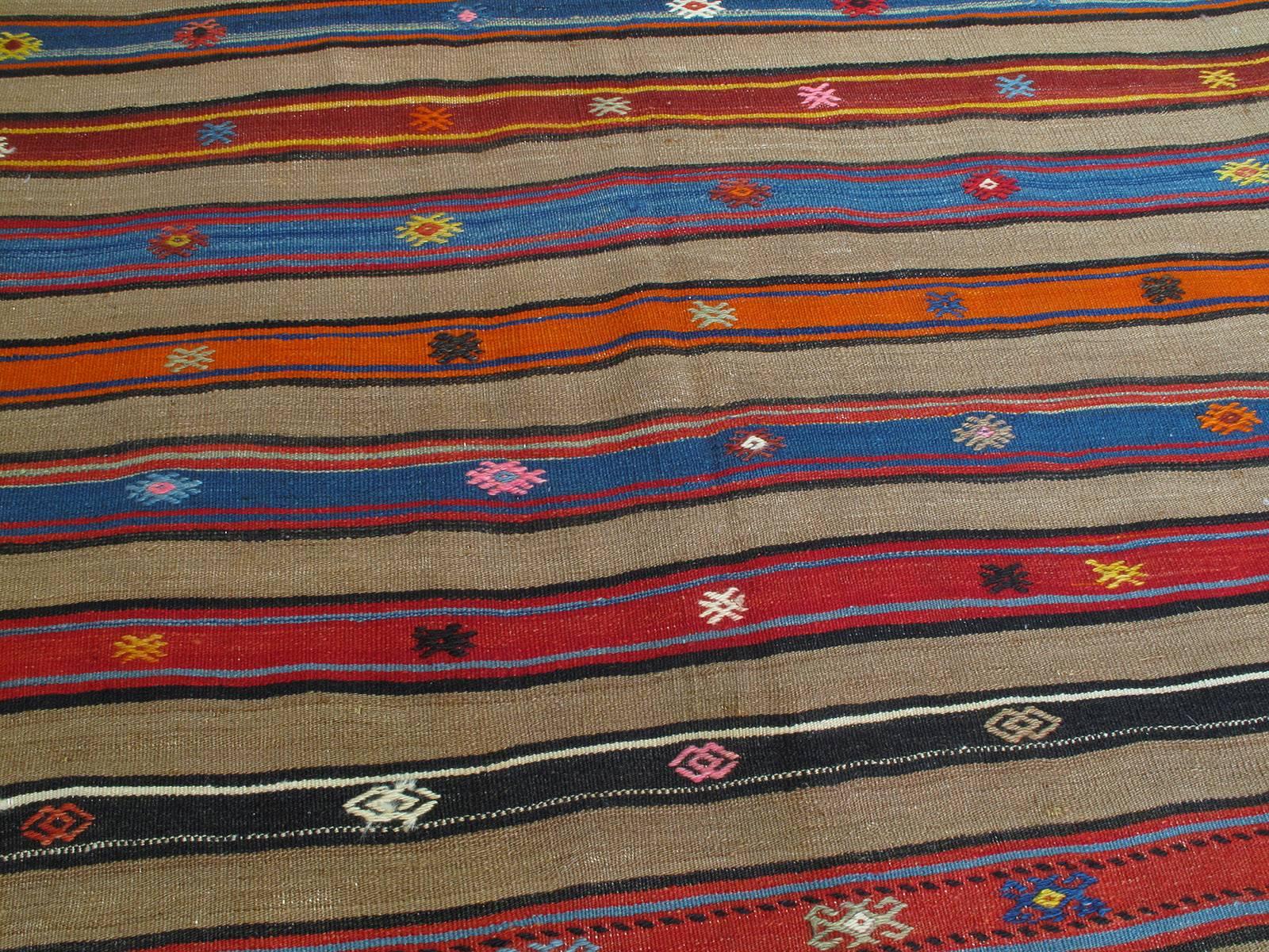 Turkish Fethiye Camel Kilim Rug For Sale