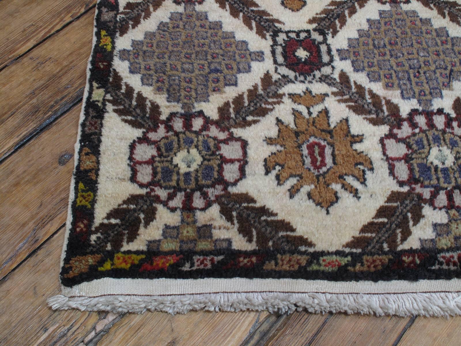 Hand-Knotted Small Turkish 'Cushion Cover' Rug
