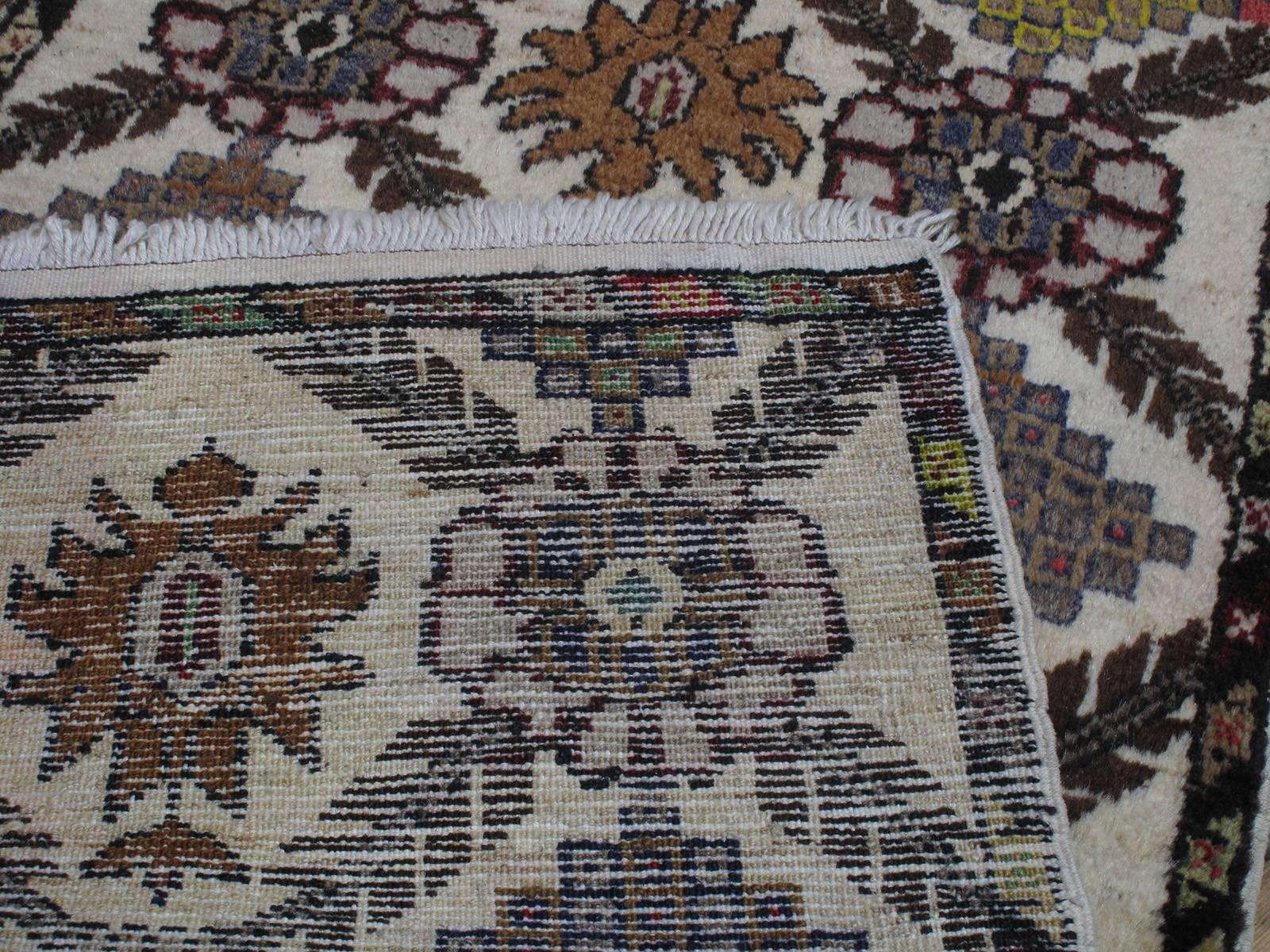 Small Turkish 'Cushion Cover' Rug In Excellent Condition In New York, NY