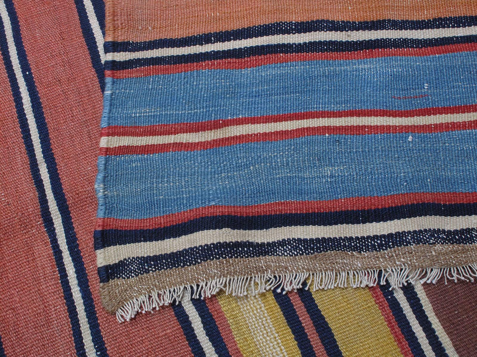 Banded Shahsavan Kilim Rug 1