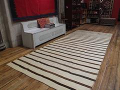 Banded Kilim Wide Runner
