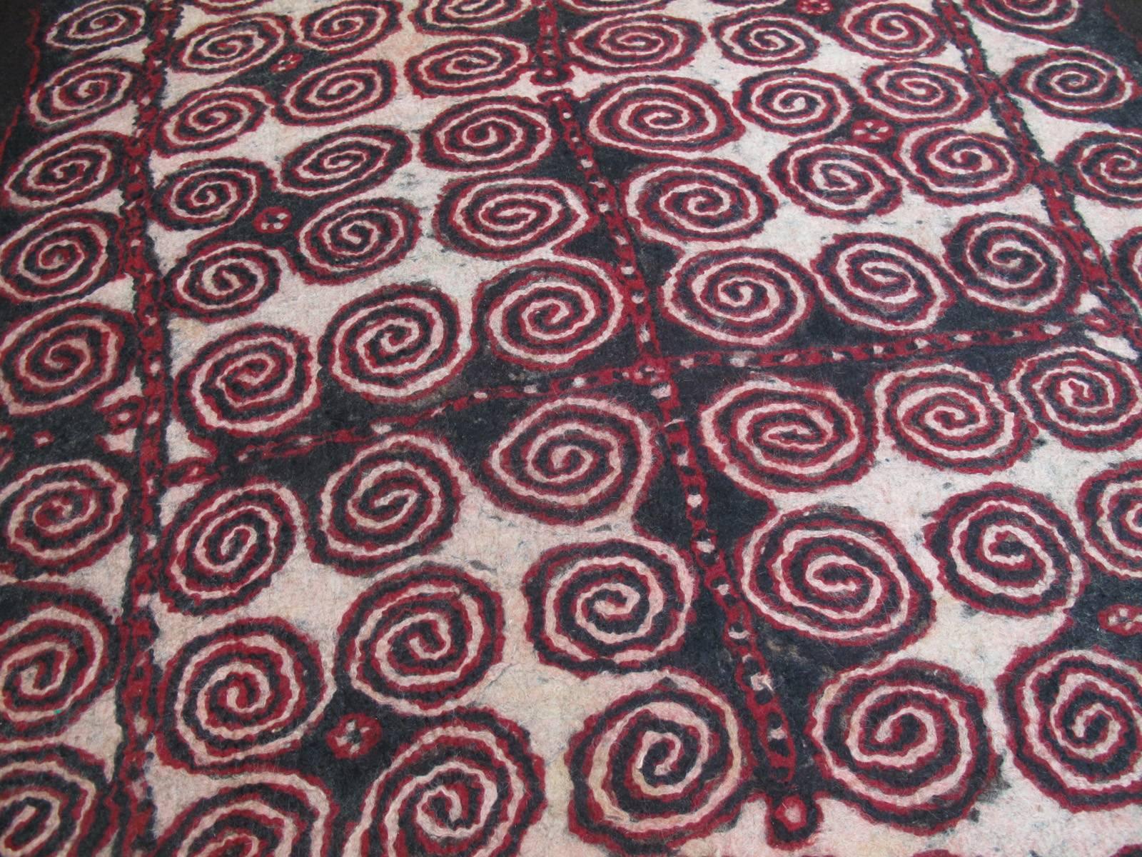 Tribal Central Asian Felt Carpet