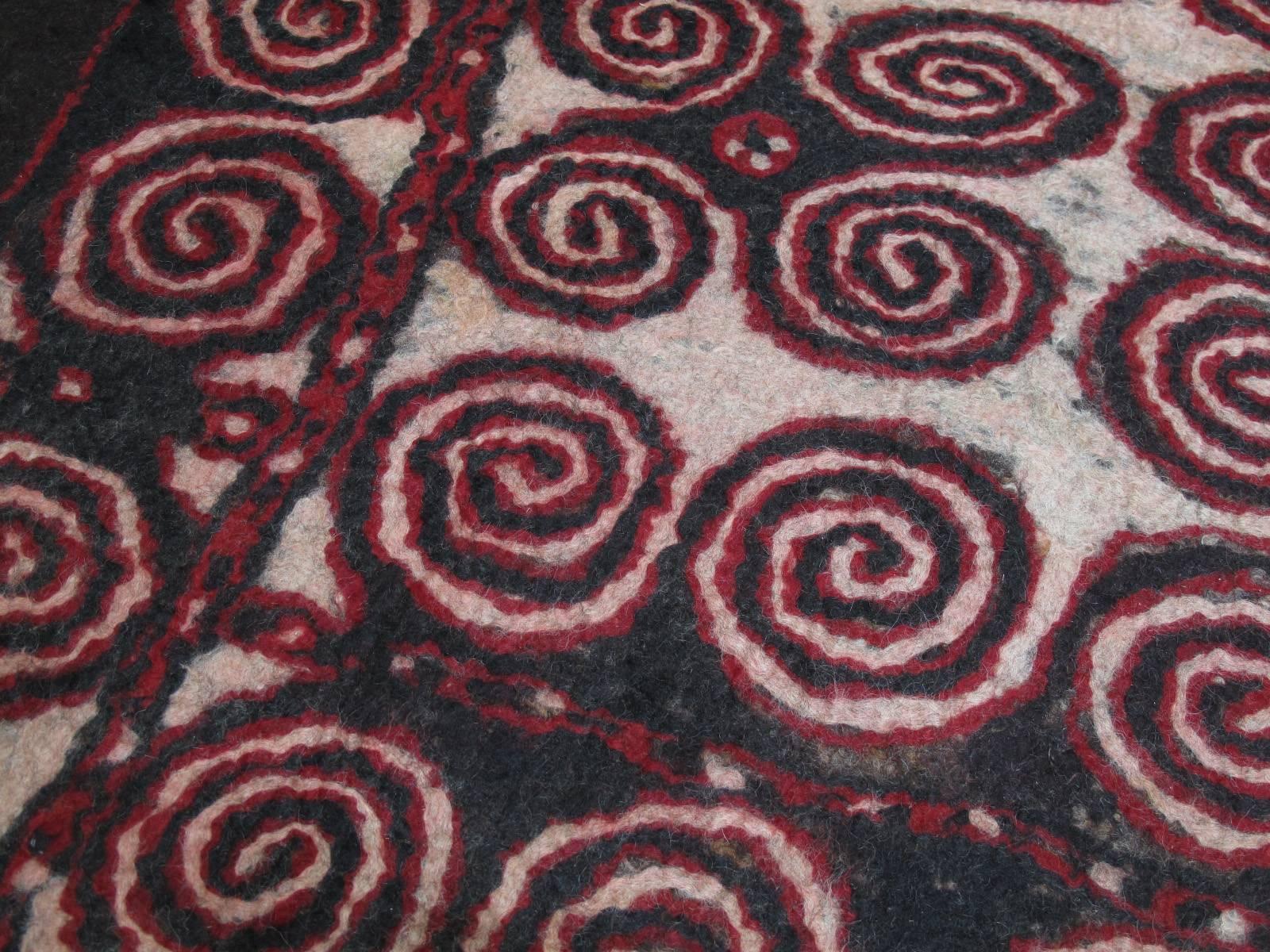 Mid-20th Century Central Asian Felt Carpet