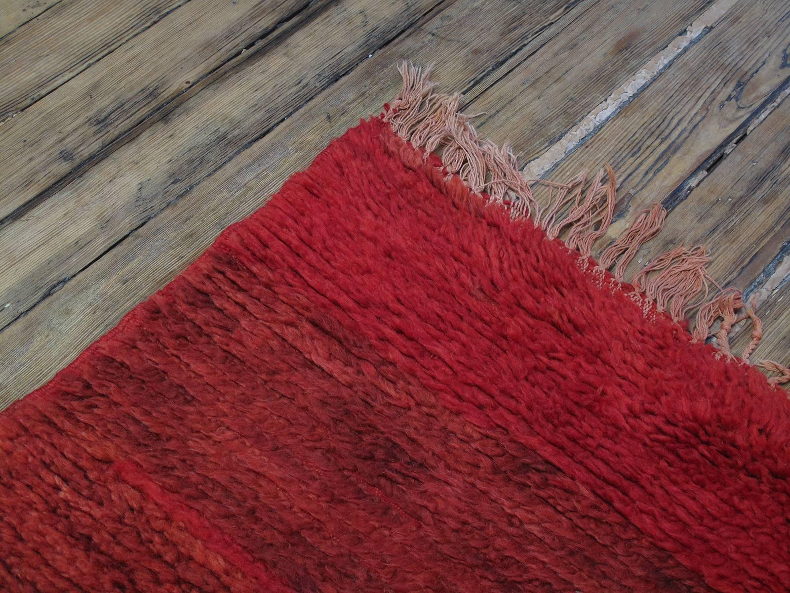 Wool Red Beni Mguild Moroccan Berber Rug