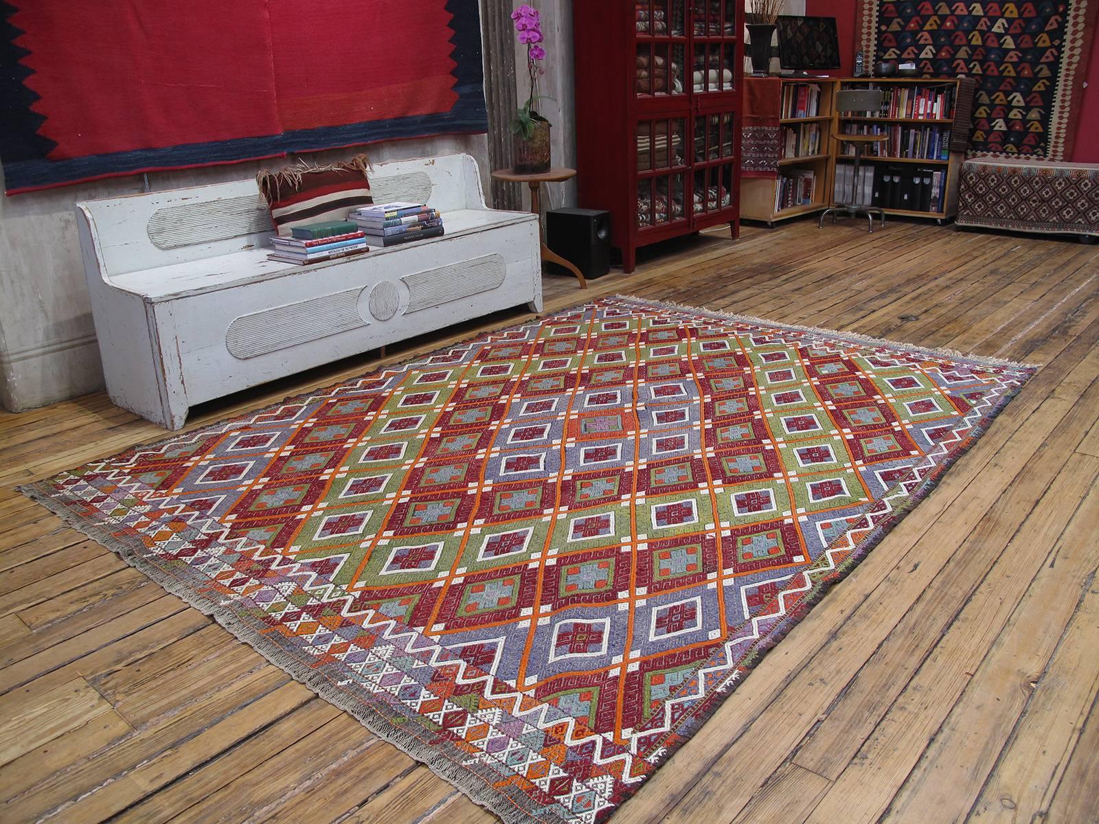 A high quality tribal flat-weave from Western Turkey, woven in the intricate 