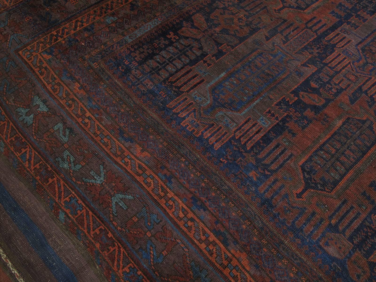 Hand-Knotted Antique Baluch Main Carpet