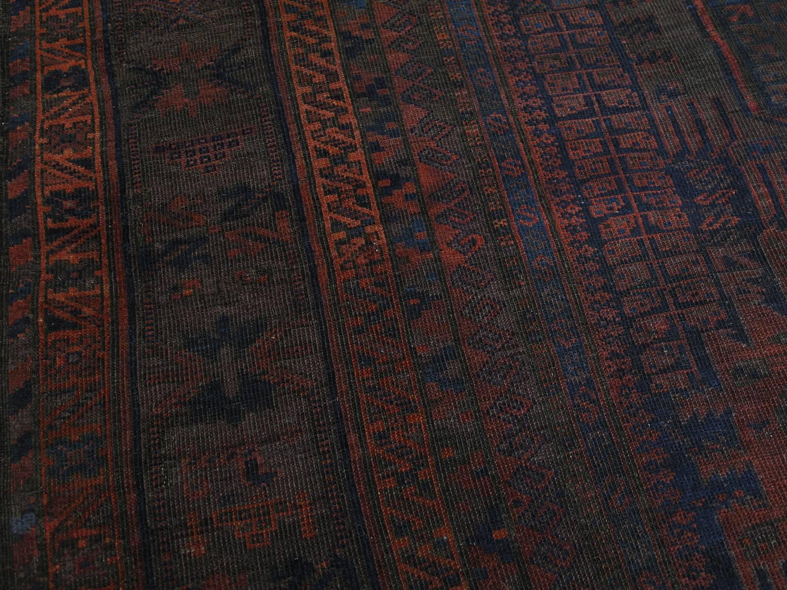Antique Baluch Main Carpet In Fair Condition In New York, NY