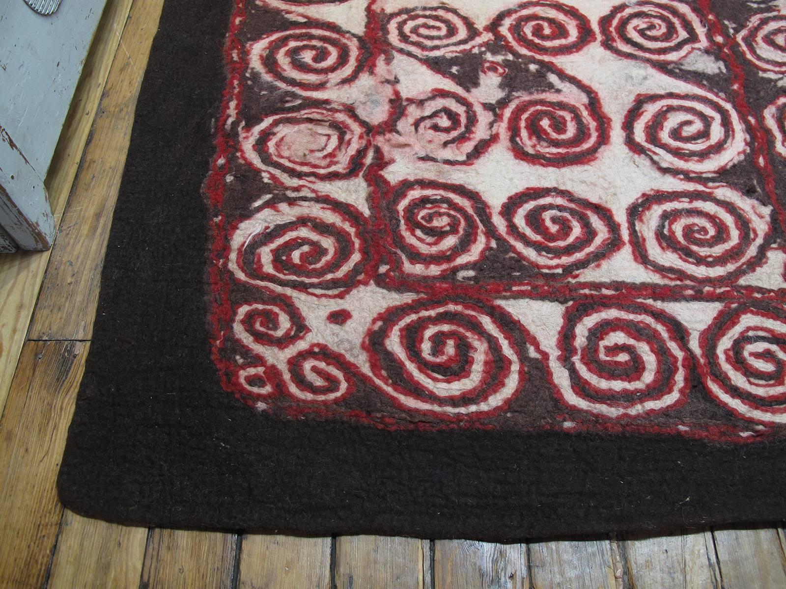 20th Century Central Asian Felt Carpet For Sale