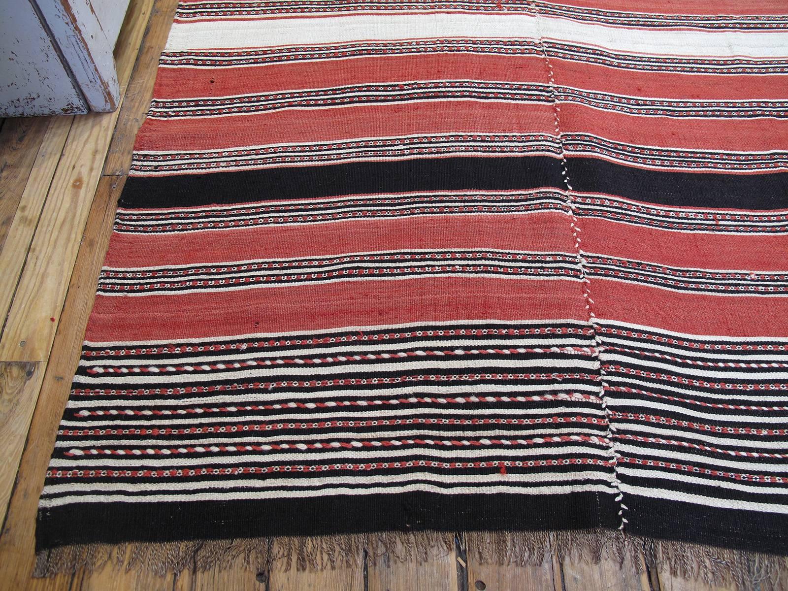 Banded Kilim Rug 1