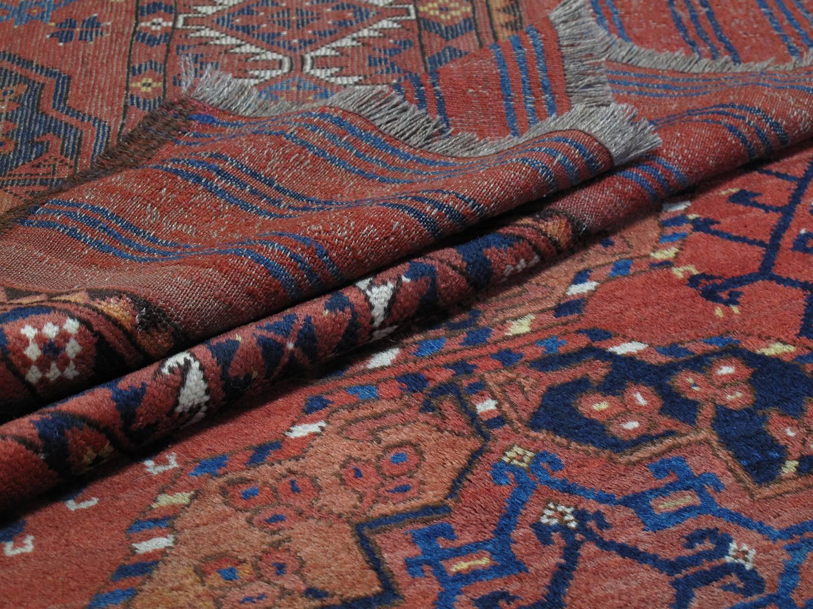 Wool Antique Turkmen Main Carpet