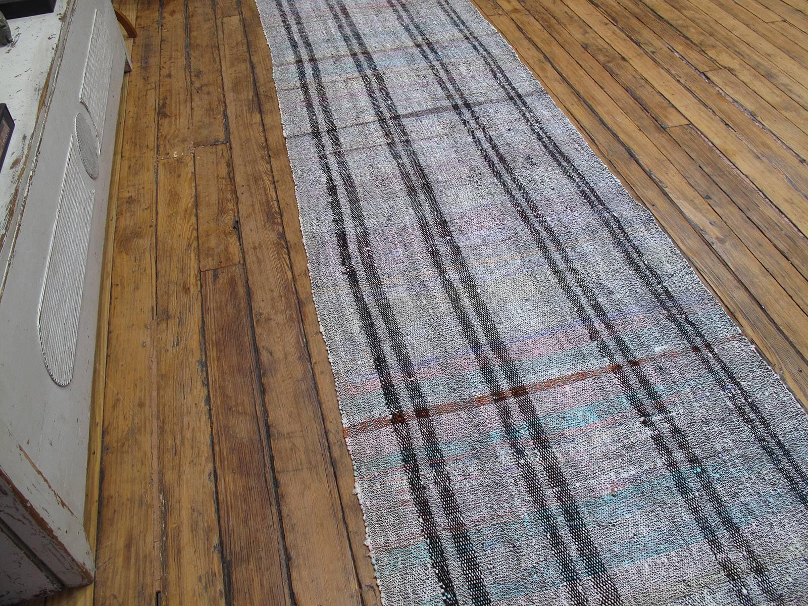 Turkish Long and Narrow Kilim Runner Rug