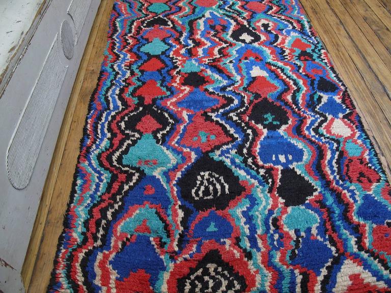 Tribal Psychedelic Azilal Berber Moroccan Rug For Sale