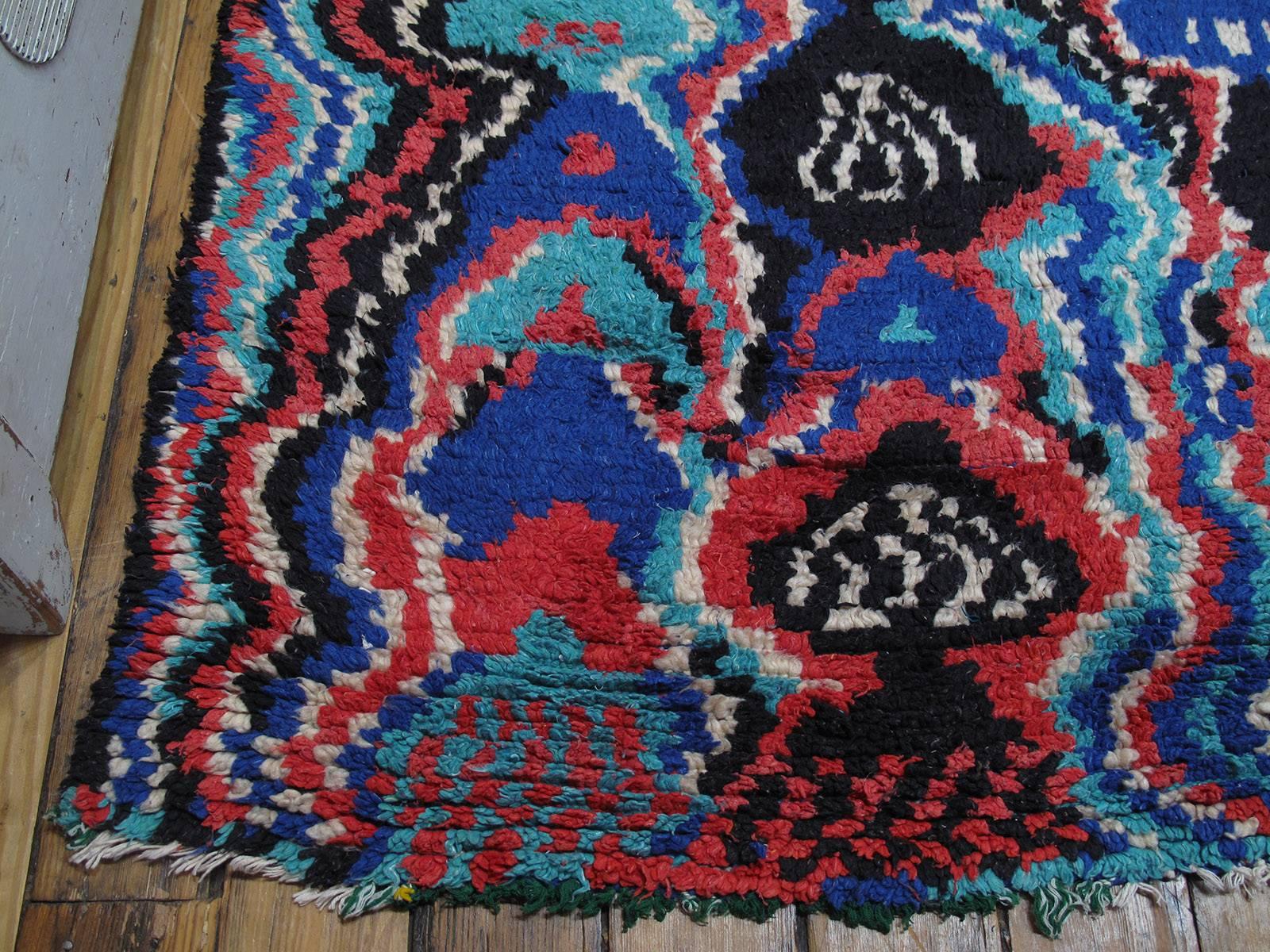 Psychedelic Azilal Berber Moroccan Rug For Sale 1