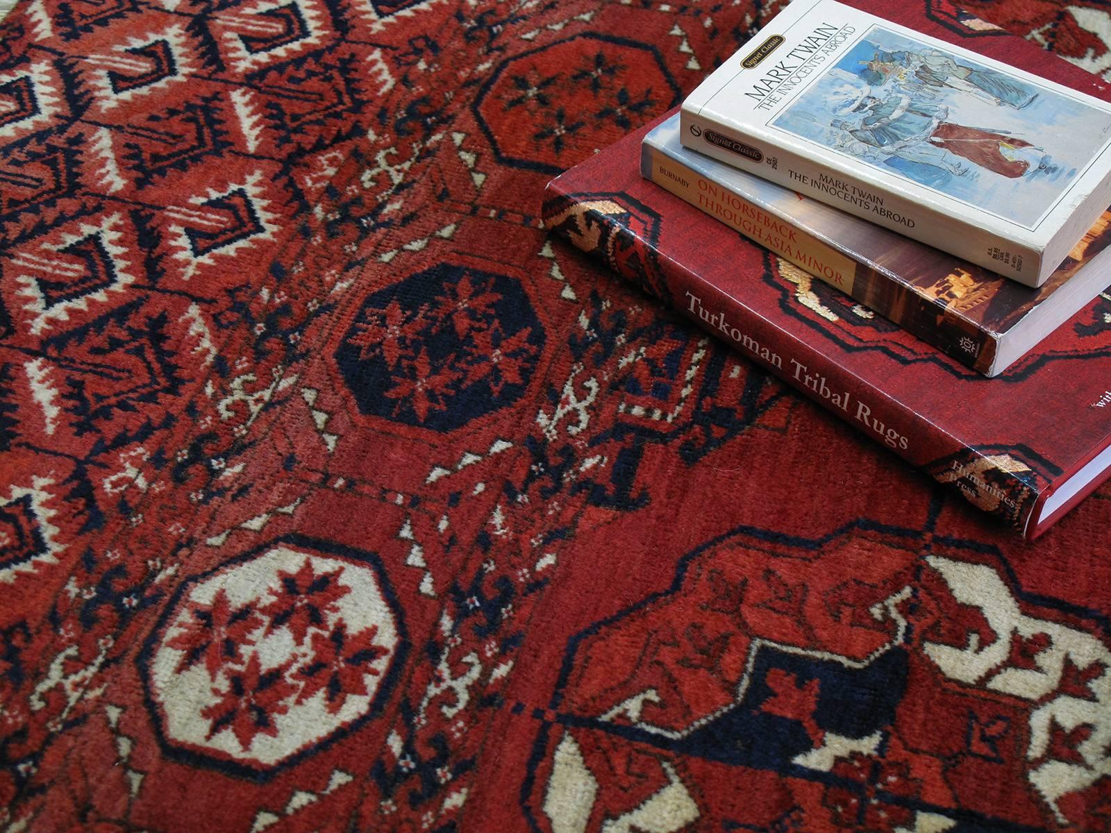 Wool Antique Turkmen Main Carpet For Sale