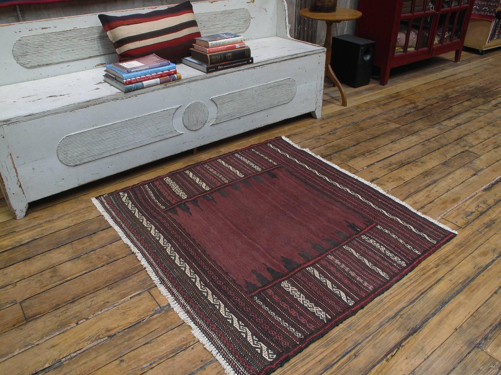An old tribal flat-weave from Eastern Iran - Western Afghanistan border regions, attributed to Baluch weavers, intended for use as a 