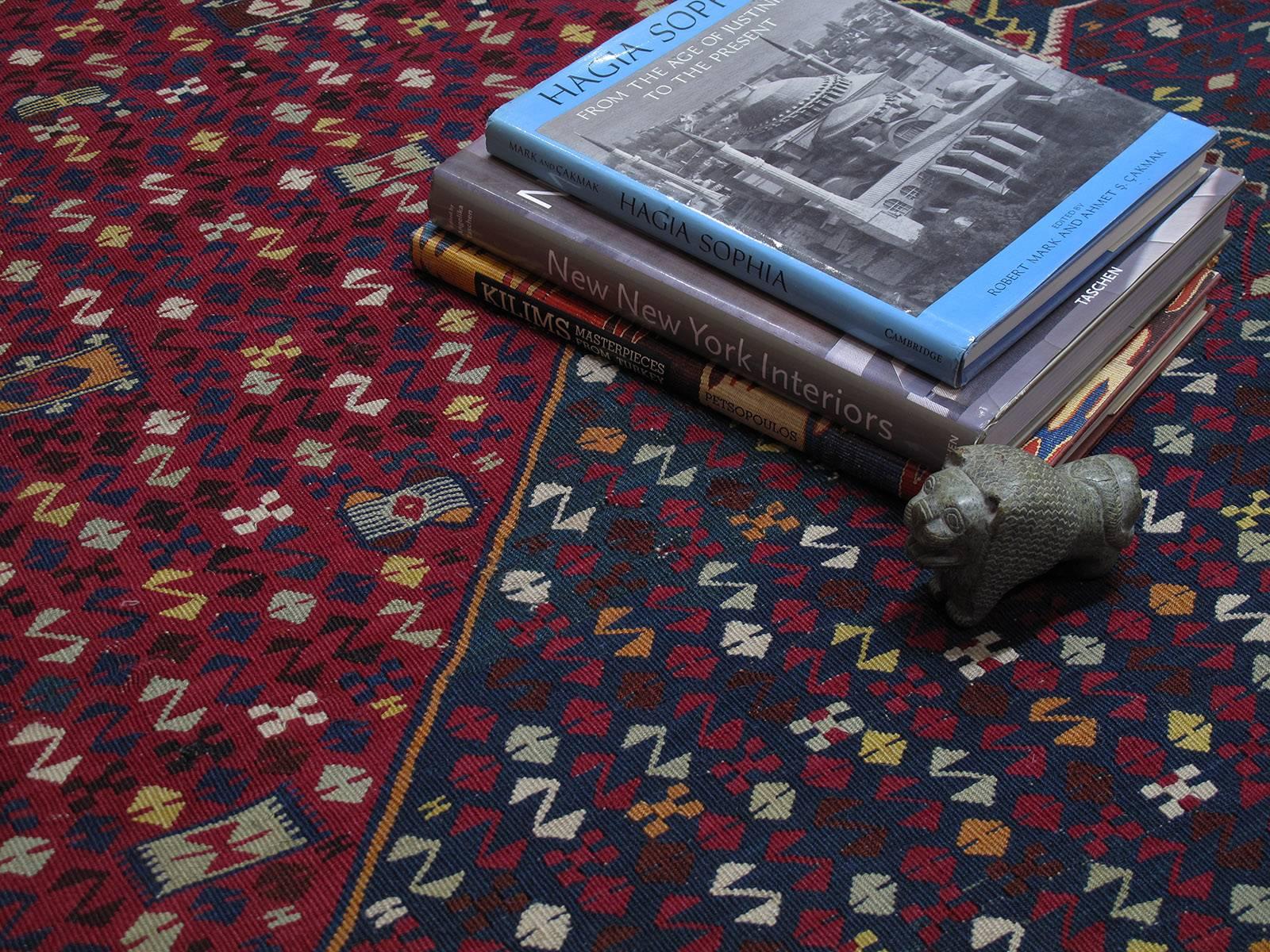 Laine Antique Tapis Kilim Erzurum en vente