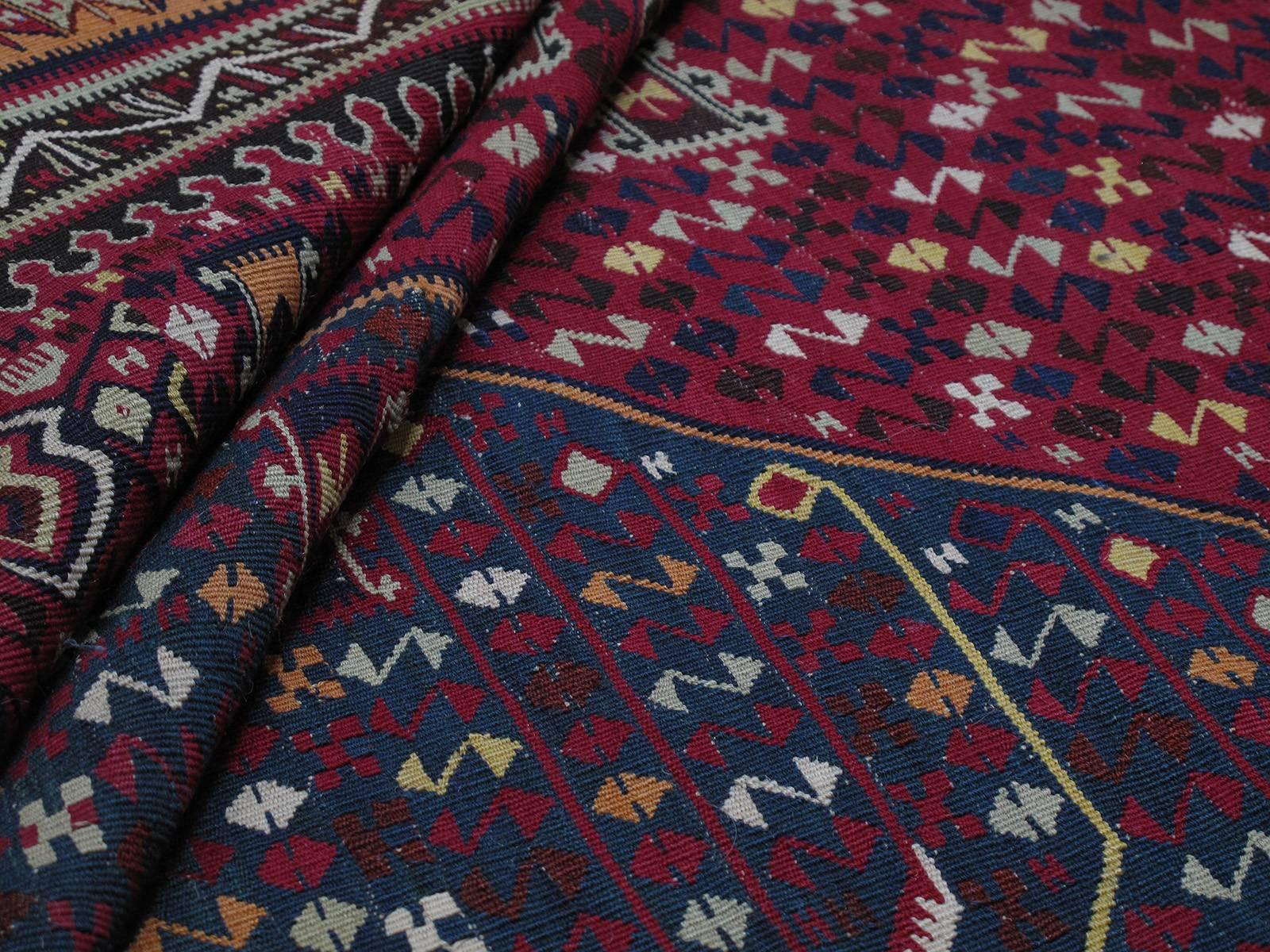 Antique Erzurum Kilim Rug For Sale 1