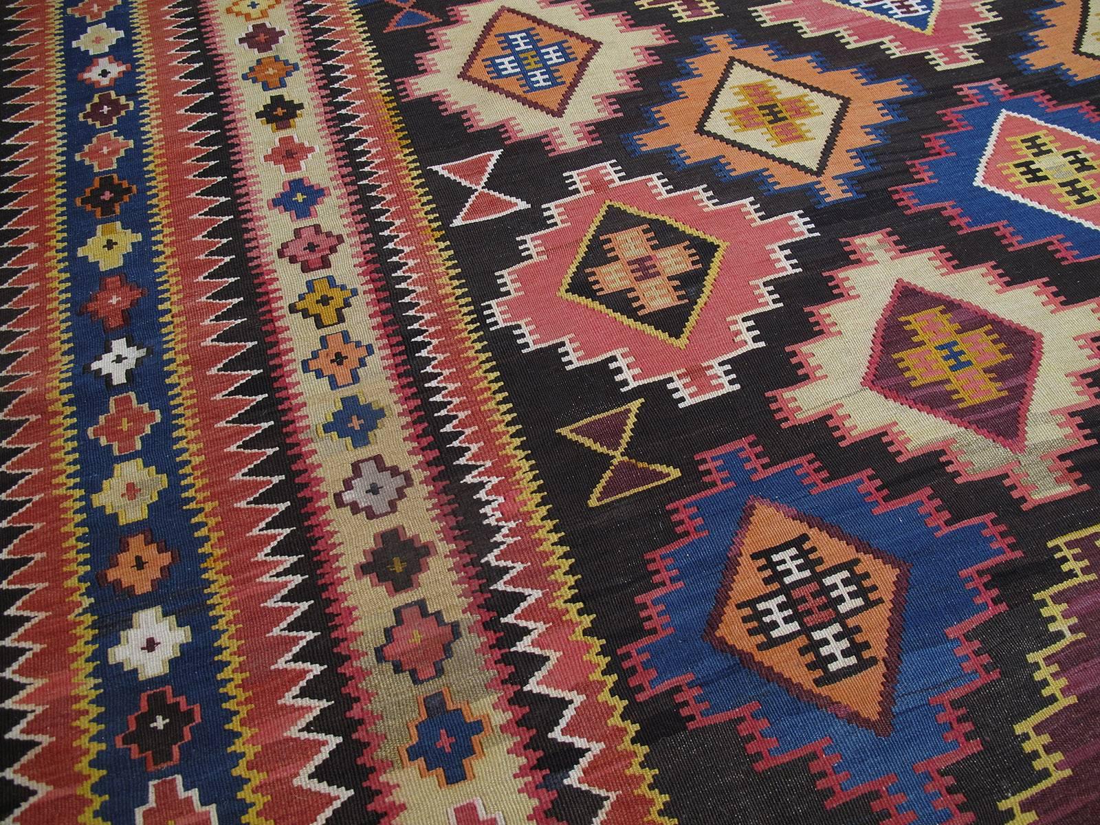 Azerbaijani Large Azeri Kilim Rug