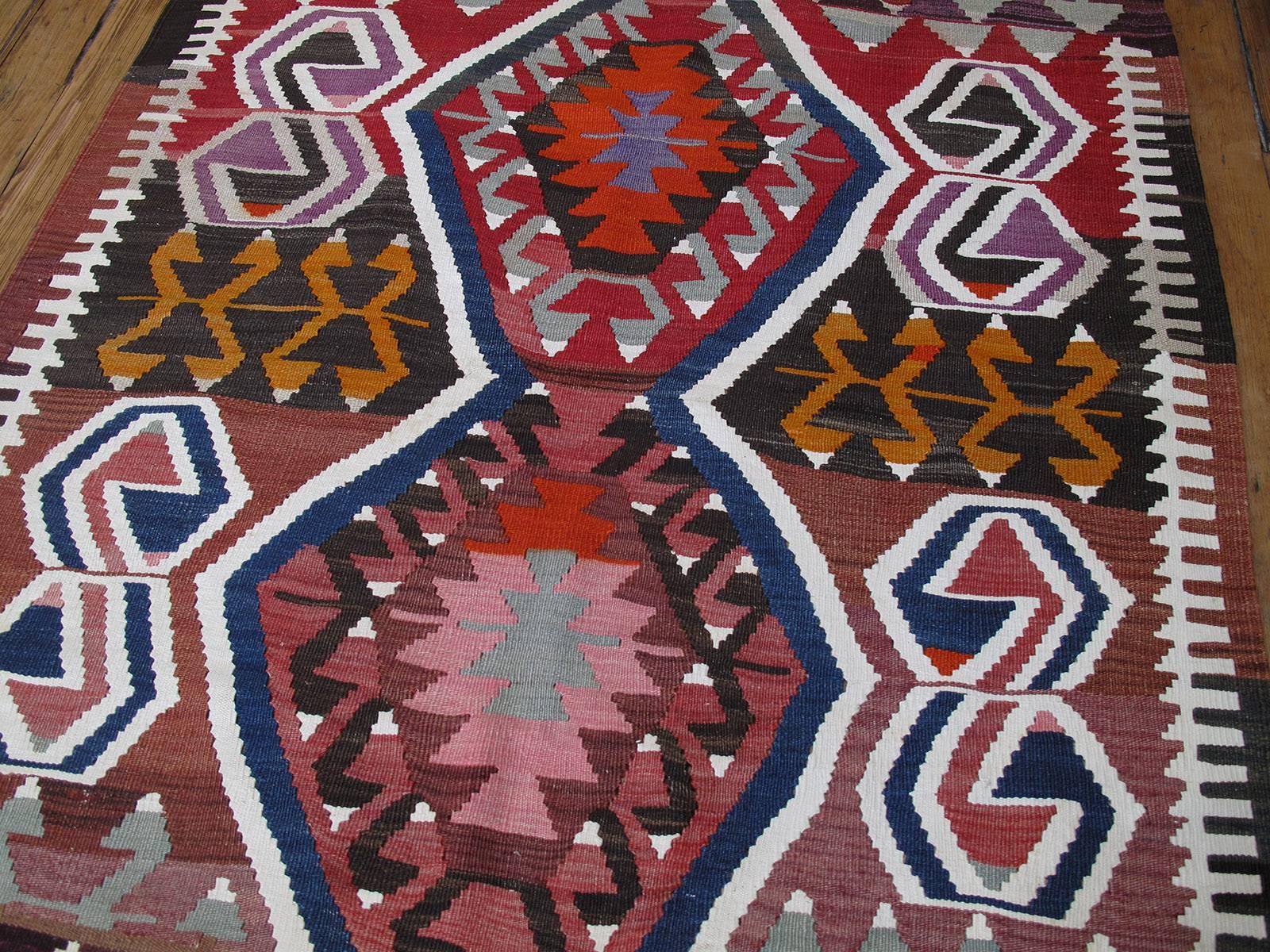 Turkish Small and Striking Konya Kilim