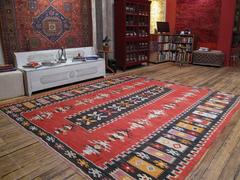 Unusual Balkan Kilim Rug