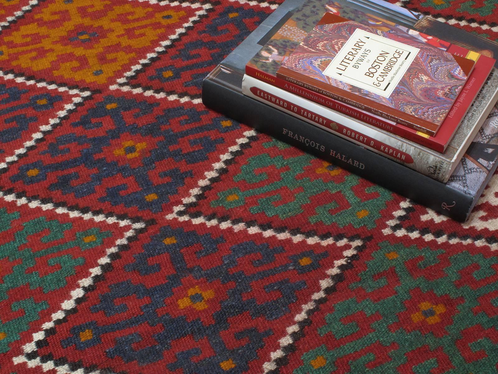 20th Century Afghan Tribal Kilim Rug For Sale