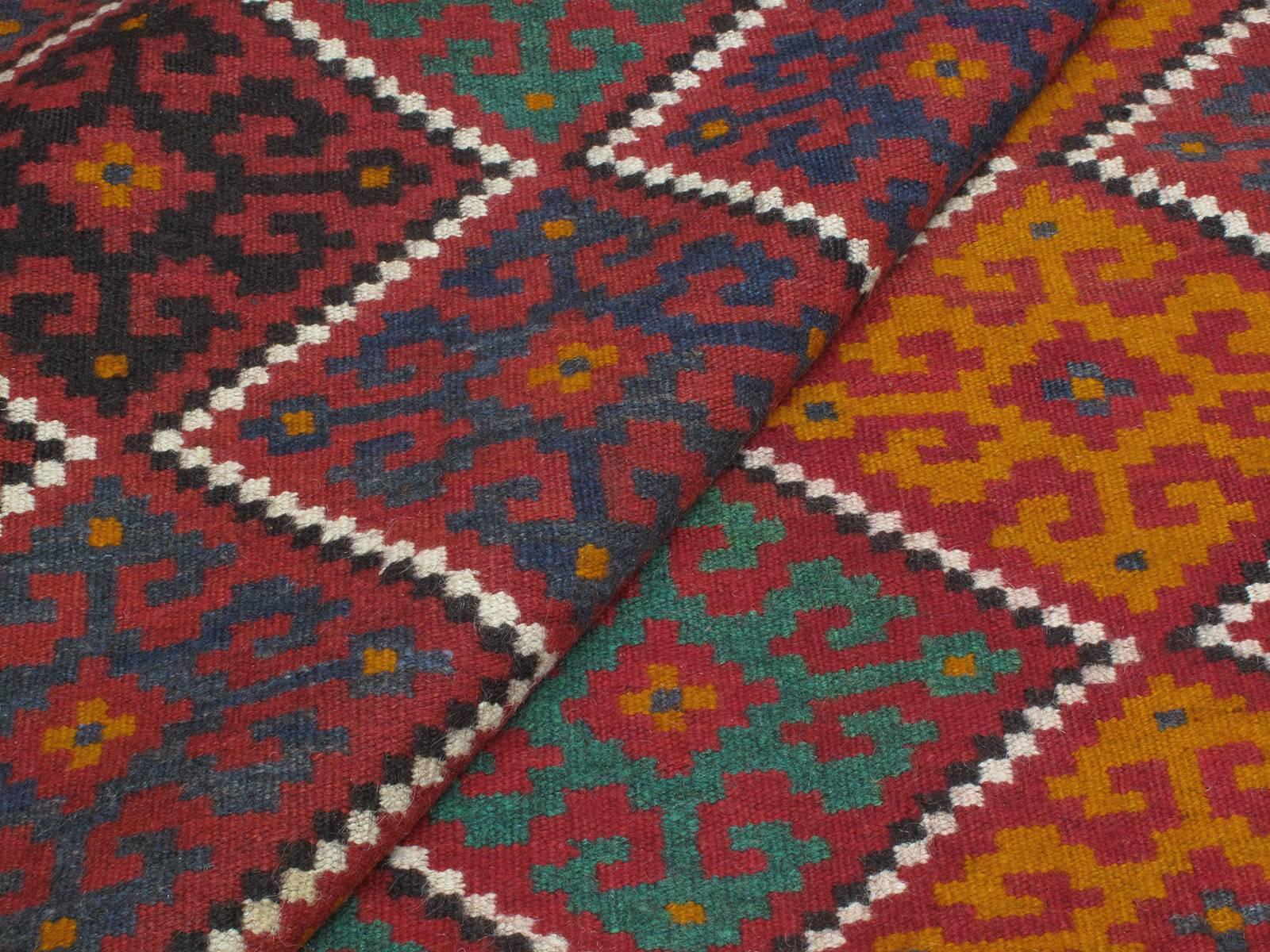 Wool Afghan Tribal Kilim Rug For Sale