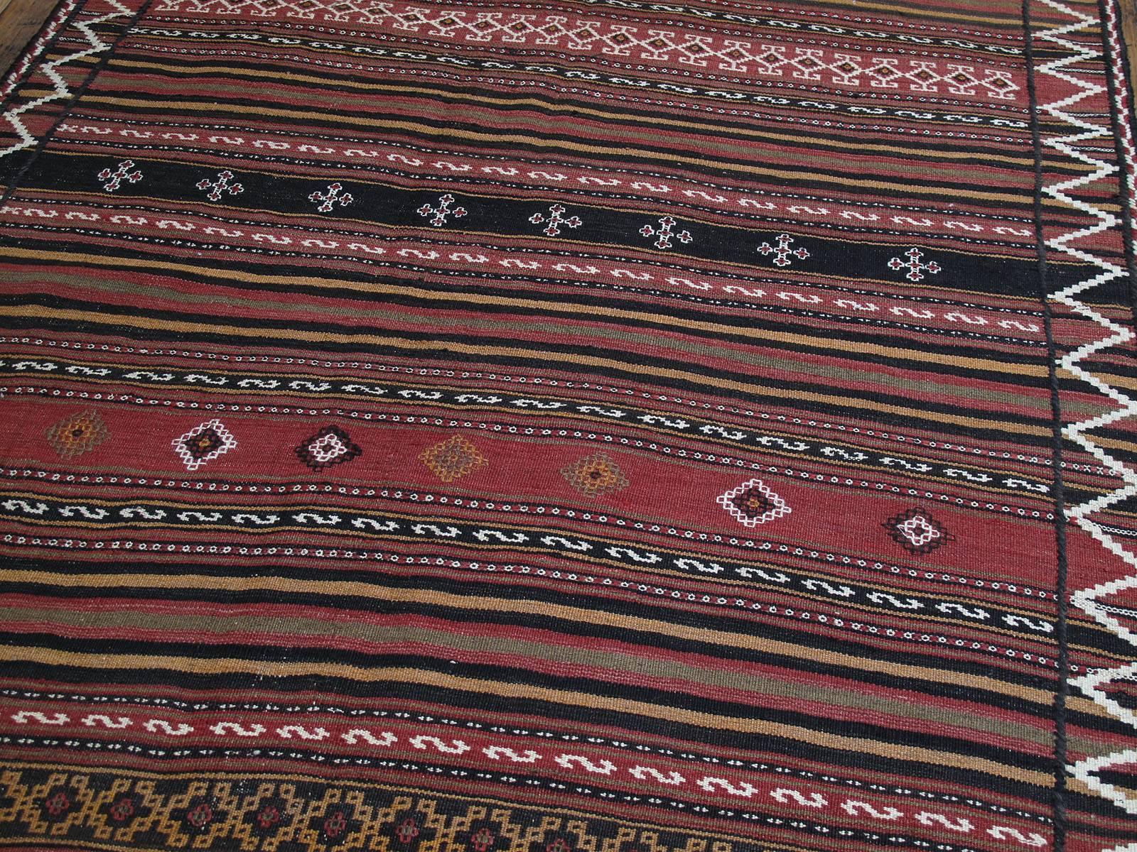 Hand-Woven Baluch Tribal Kilim For Sale