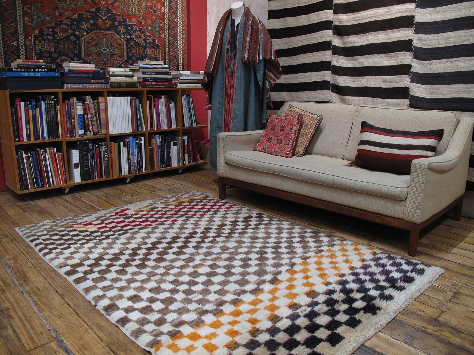 A very high quality example of the thick fleece-like rugs known as 
