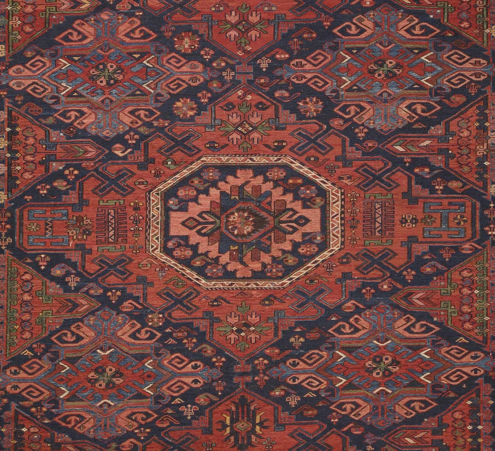 Azerbaijani Fantastic Antique Caucasian Sumak Carpet For Sale