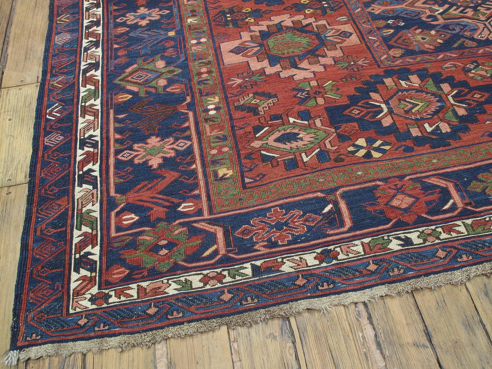 Fantastic Antique Caucasian Sumak Carpet For Sale 3