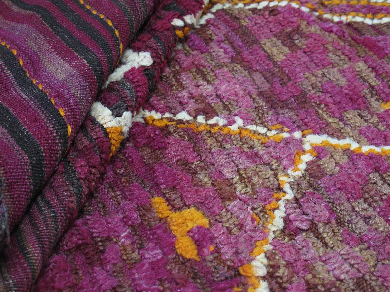 20th Century Beni Bou Yahi Berber Moroccan Carpet