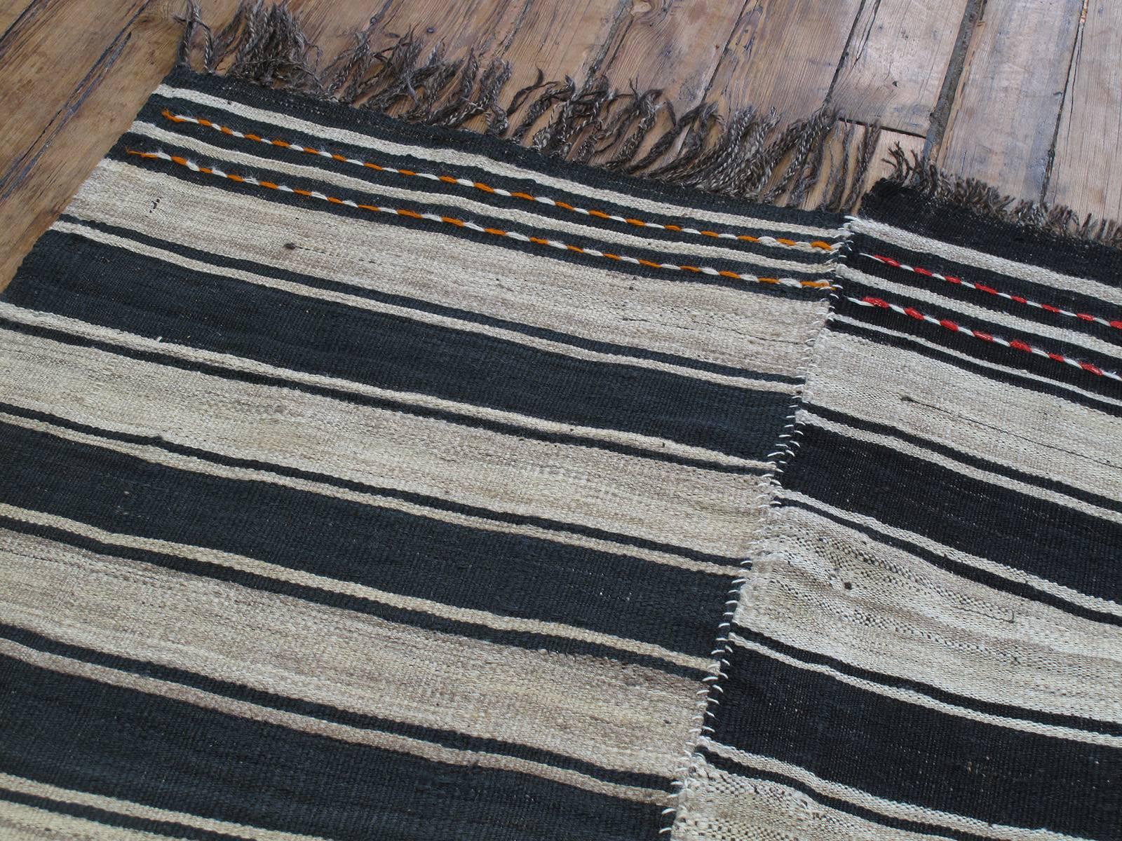 Large Banded Mazanderan Kilim 1